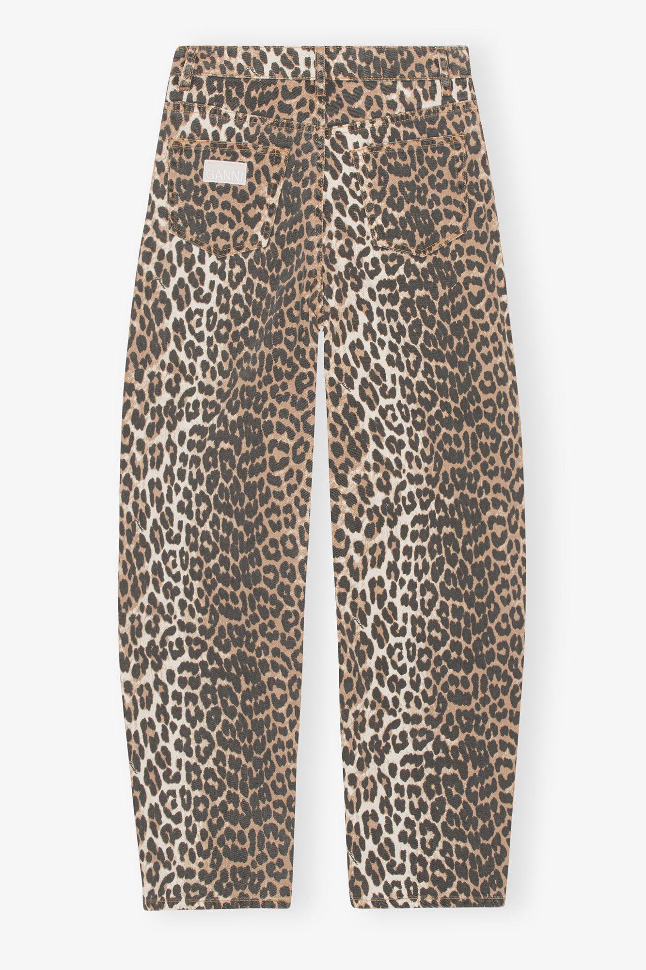 Leopard Denim Stary Jeans Product Image