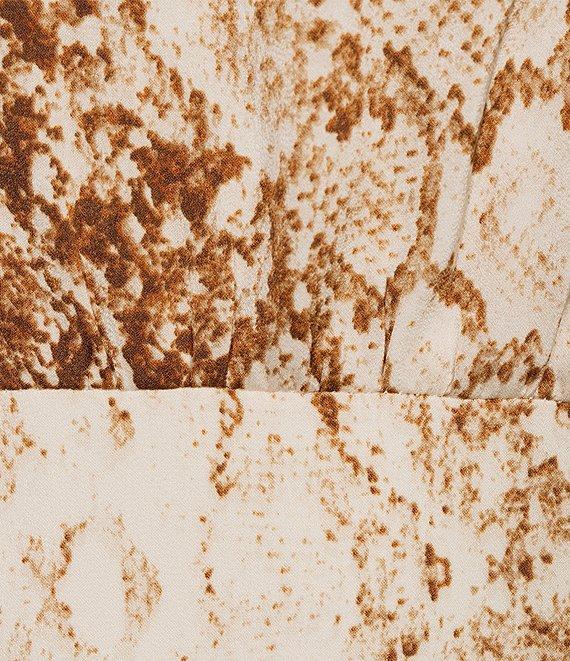 WAYF Karine Snake Print Cowl Neck Sleeveless Halter Tie Midi Dress Product Image