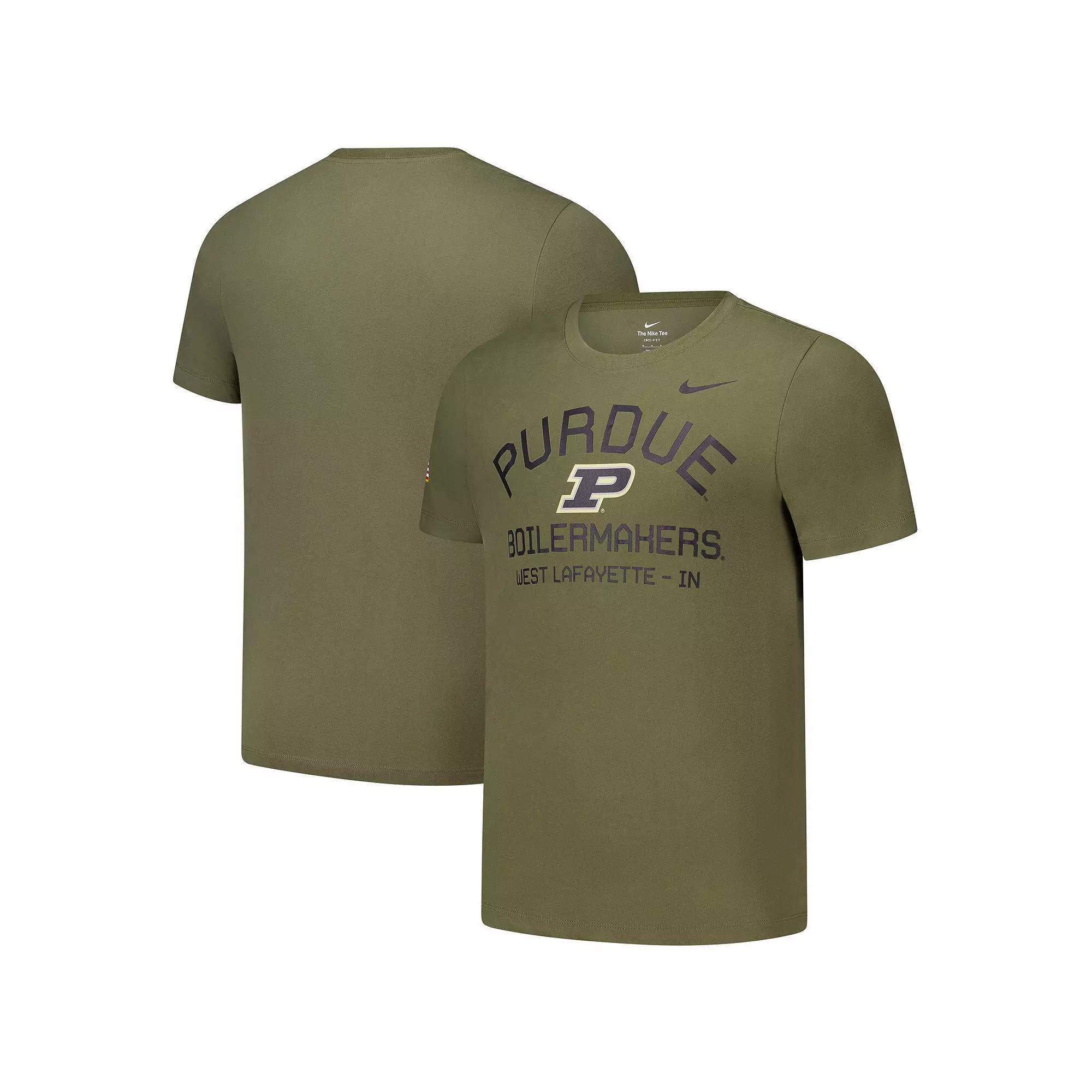 Men's Nike Olive Purdue Boilermakers 2024 Military Appreciation Performance T-Shirt,  Product Image
