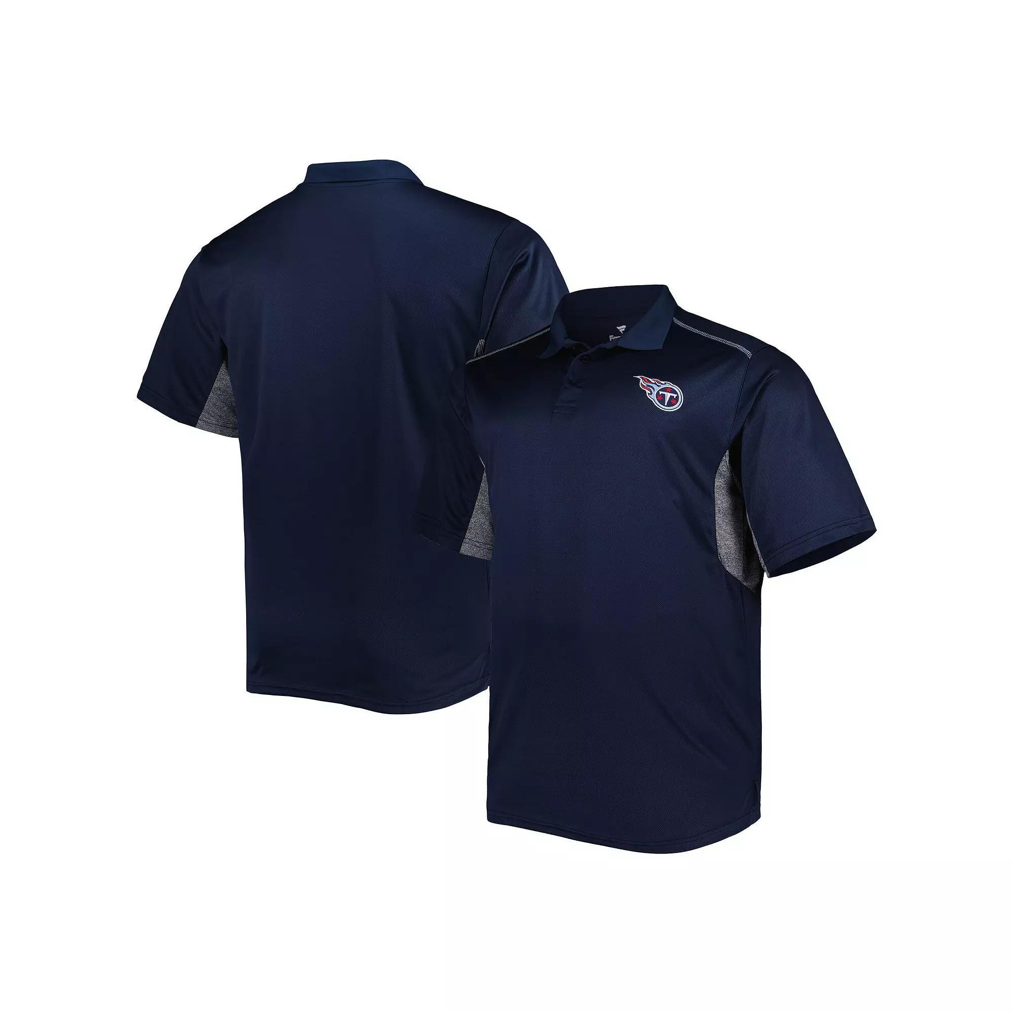 Men's Navy Tennessee Titans Big & Tall Team Color Polo,  Product Image