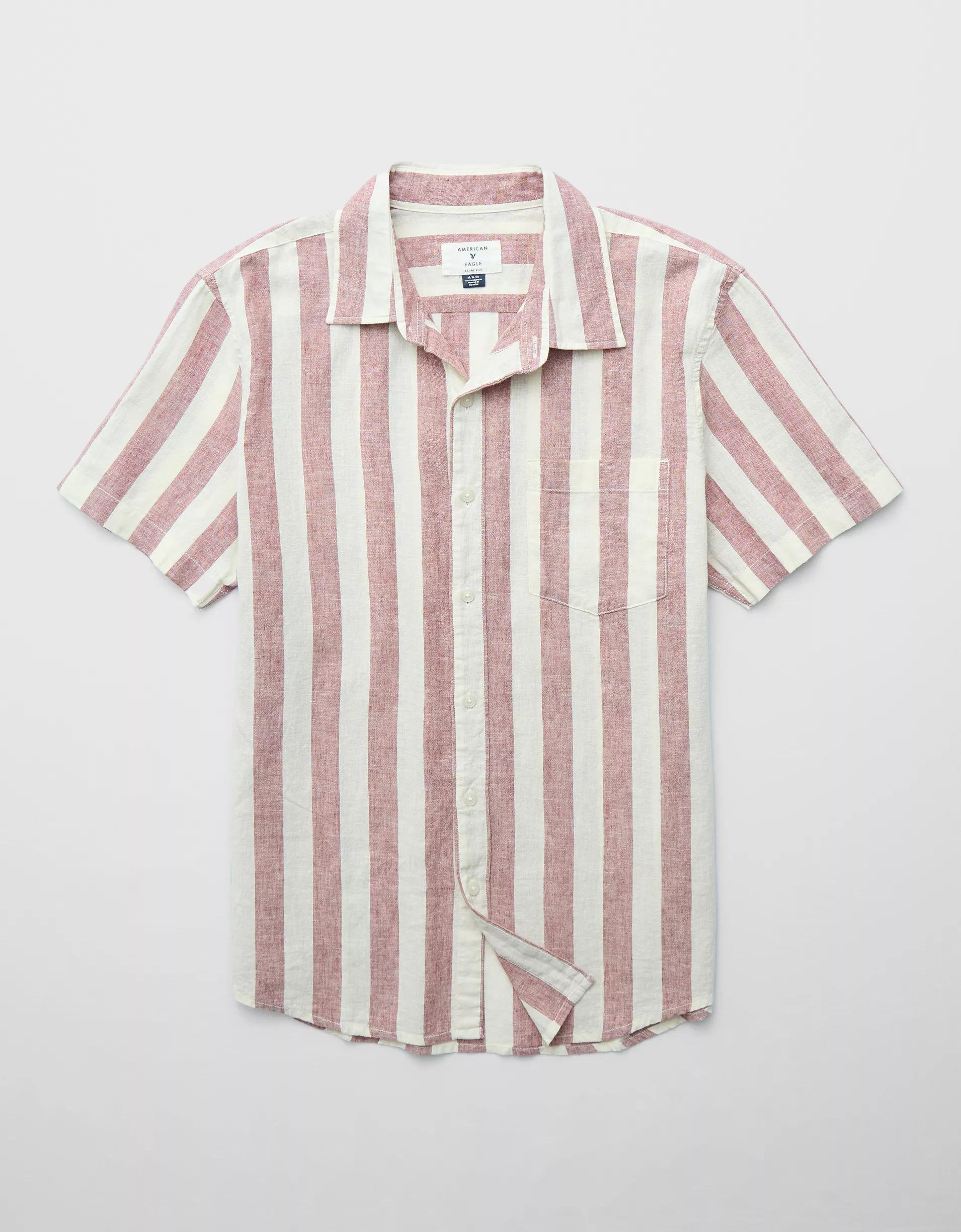 AE Poolside Printed Button-Up Shirt Product Image