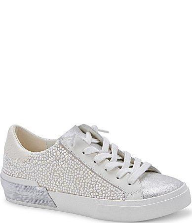 Dolce Vita Zina Pearl Leather Sneakers Product Image