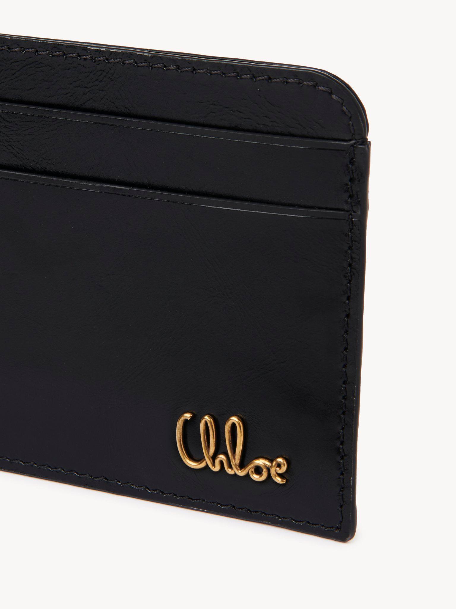 Chloé Iconic card holder in shiny leather Product Image