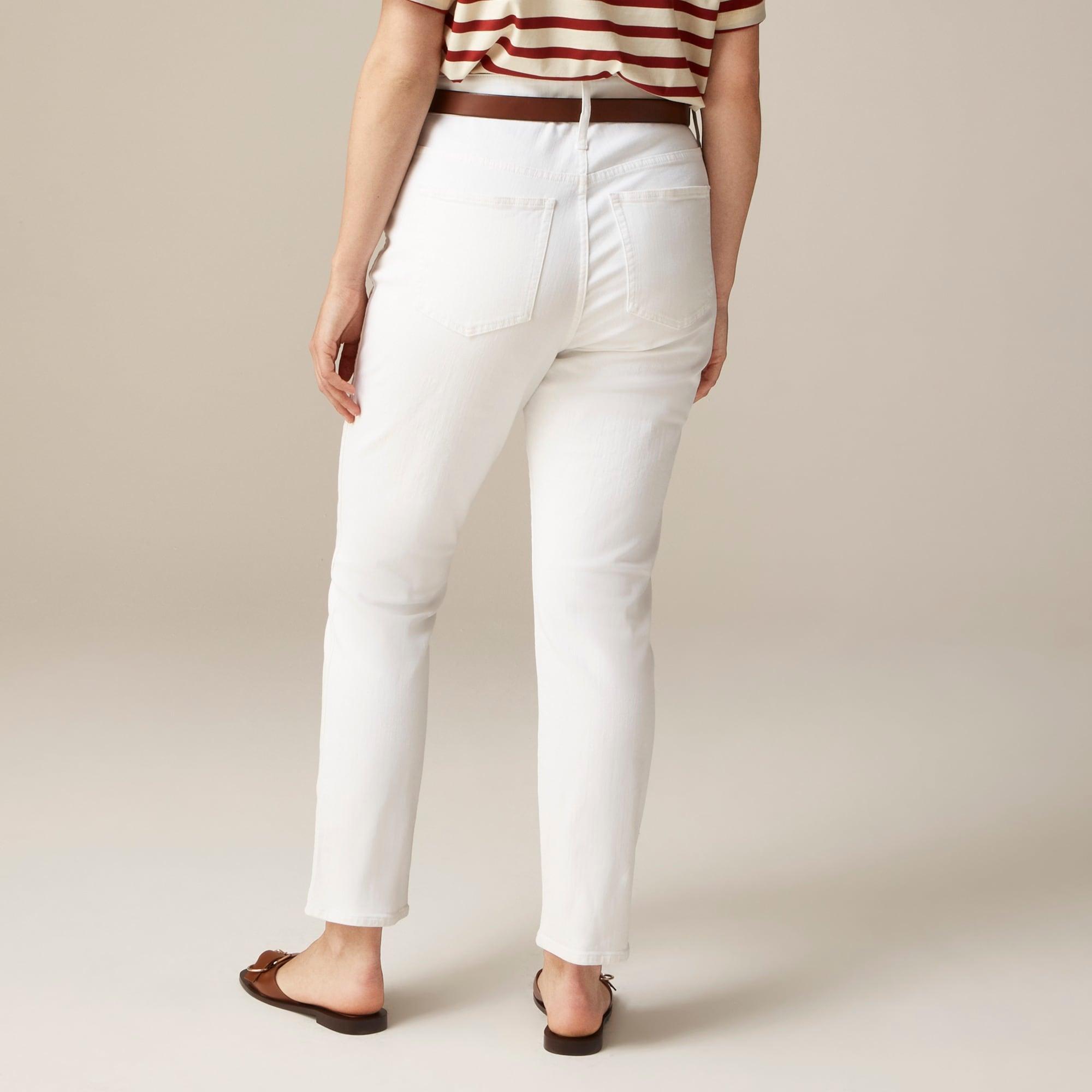 Petite curvy vintage slim-straight jean in white wash Product Image