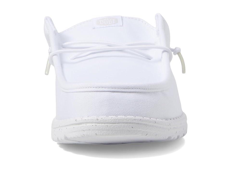 Hey Dude Wally Slip Canvas White) Men's Shoes Product Image