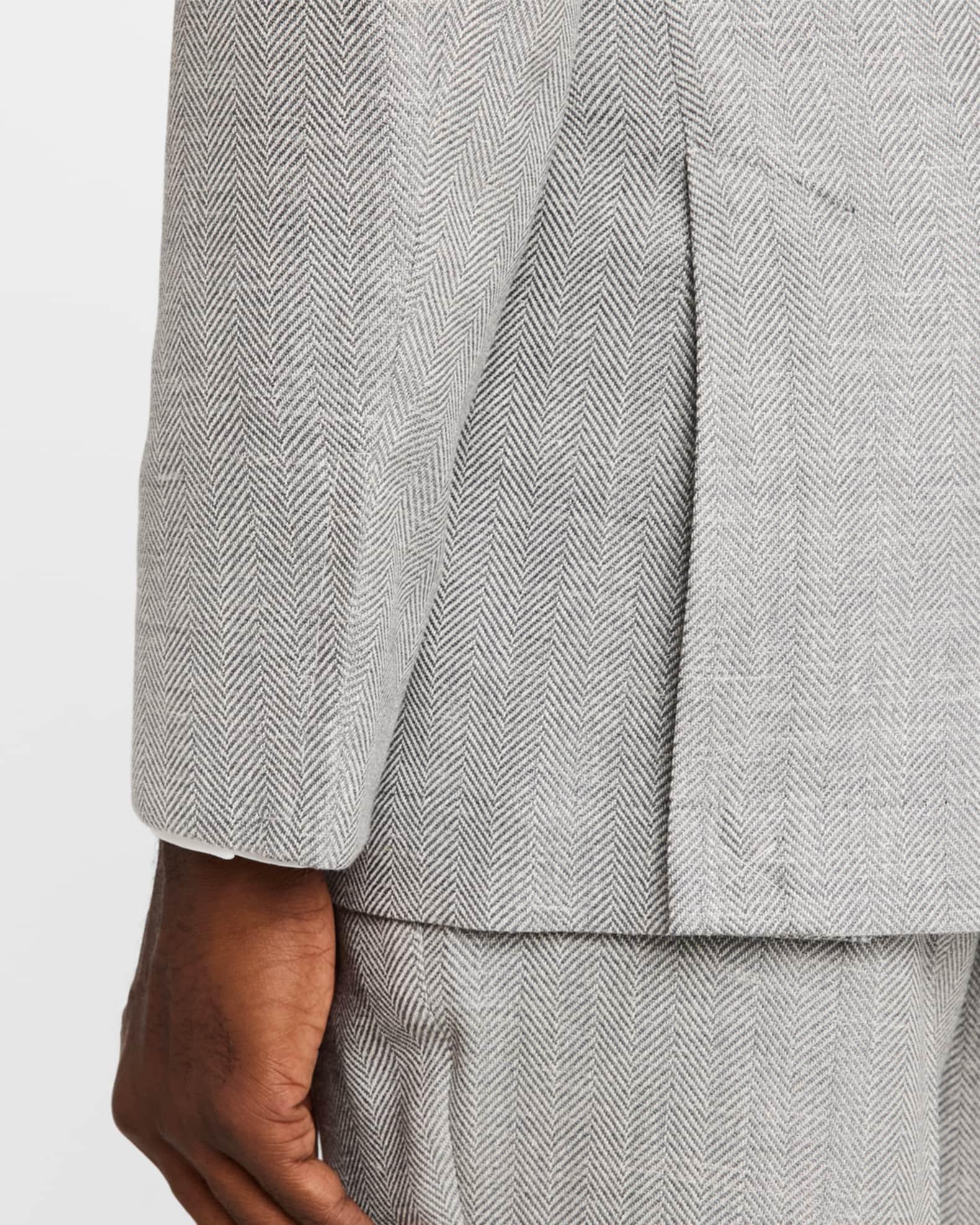 Men's Wool, Silk and Linen Chevron Two-Piece Suit Product Image