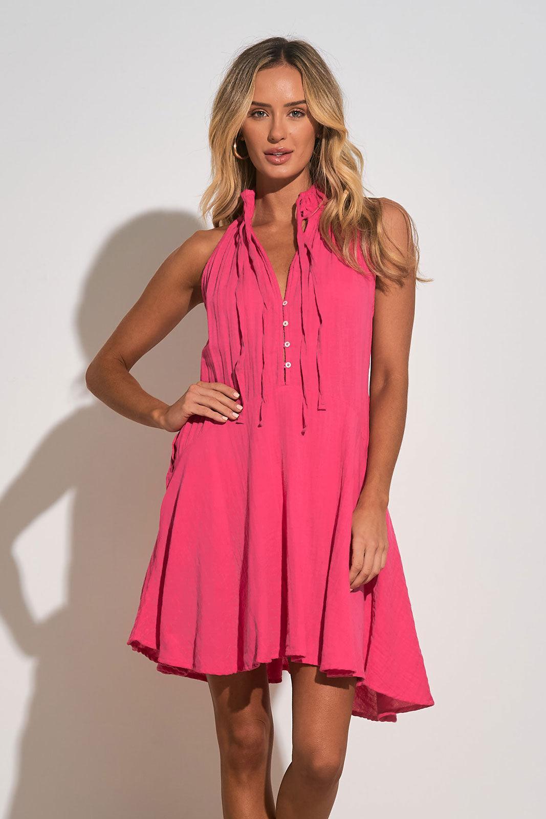 Cut In Halter Dress Product Image