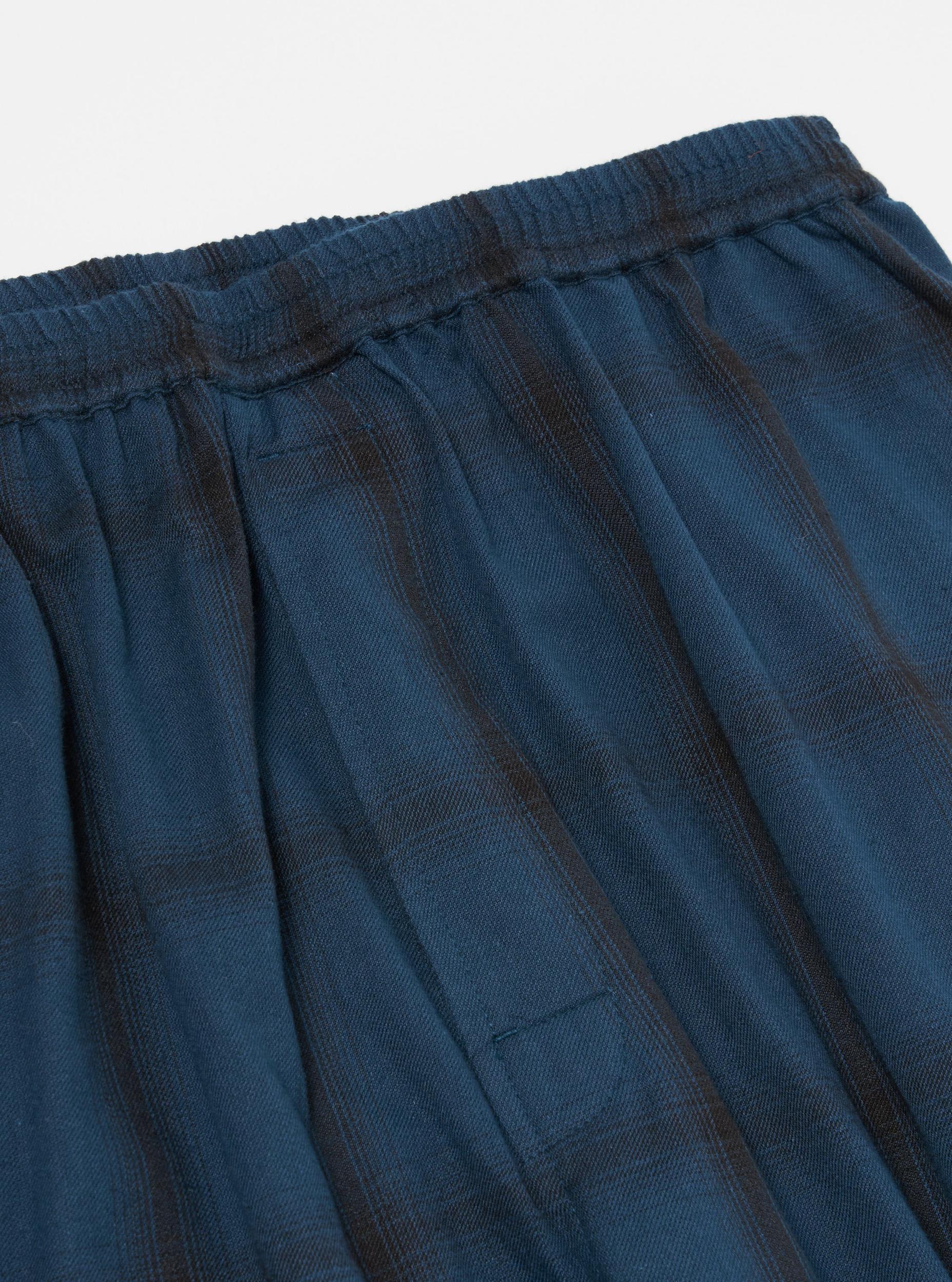 Universal Works Long Pyjama Set in Navy Shadow Check Product Image