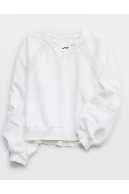 Aerie Hey Crochet Sweatshirt Women's Product Image