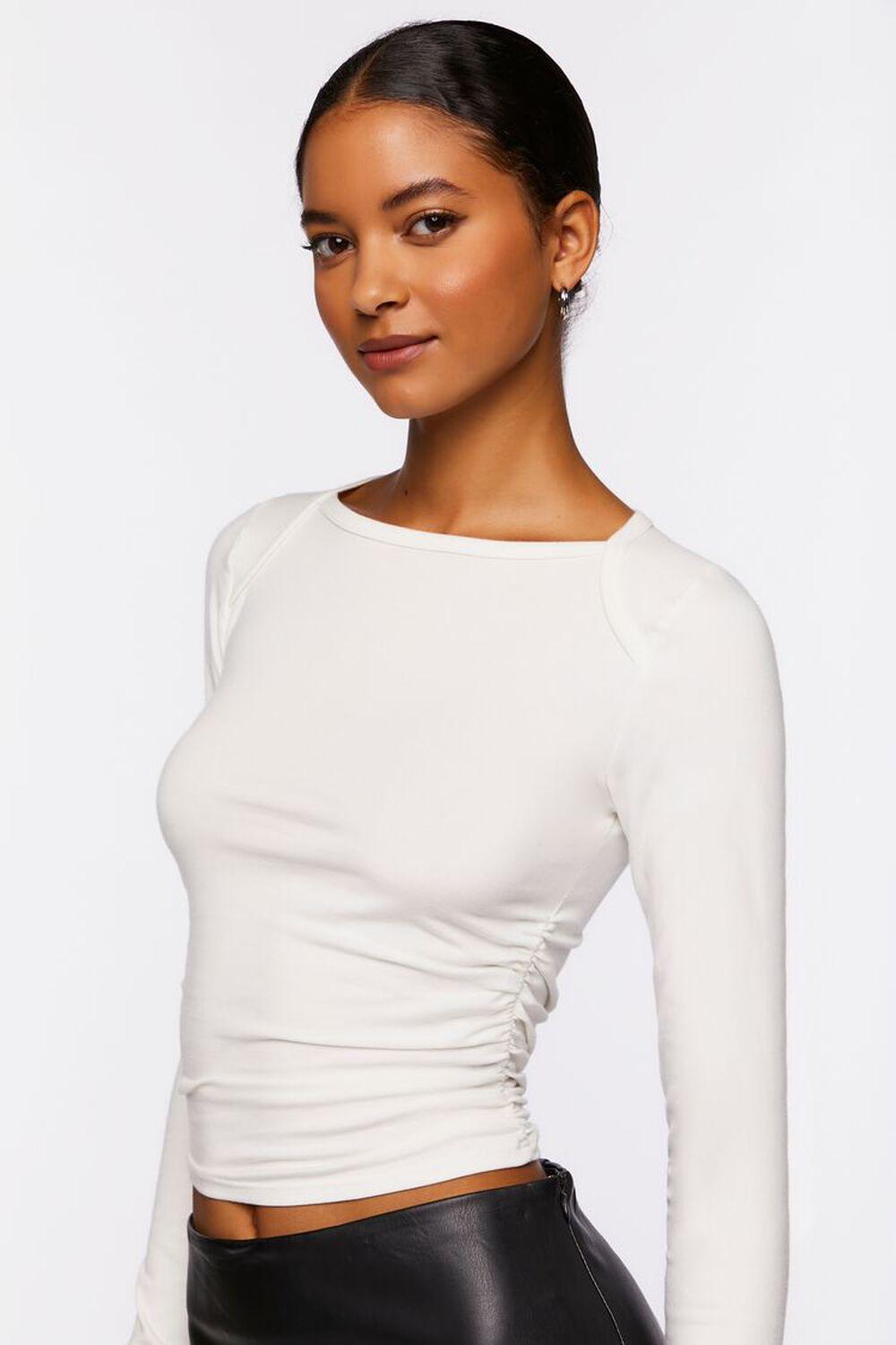 Ruched Long-Sleeve Tee | Forever 21 Product Image