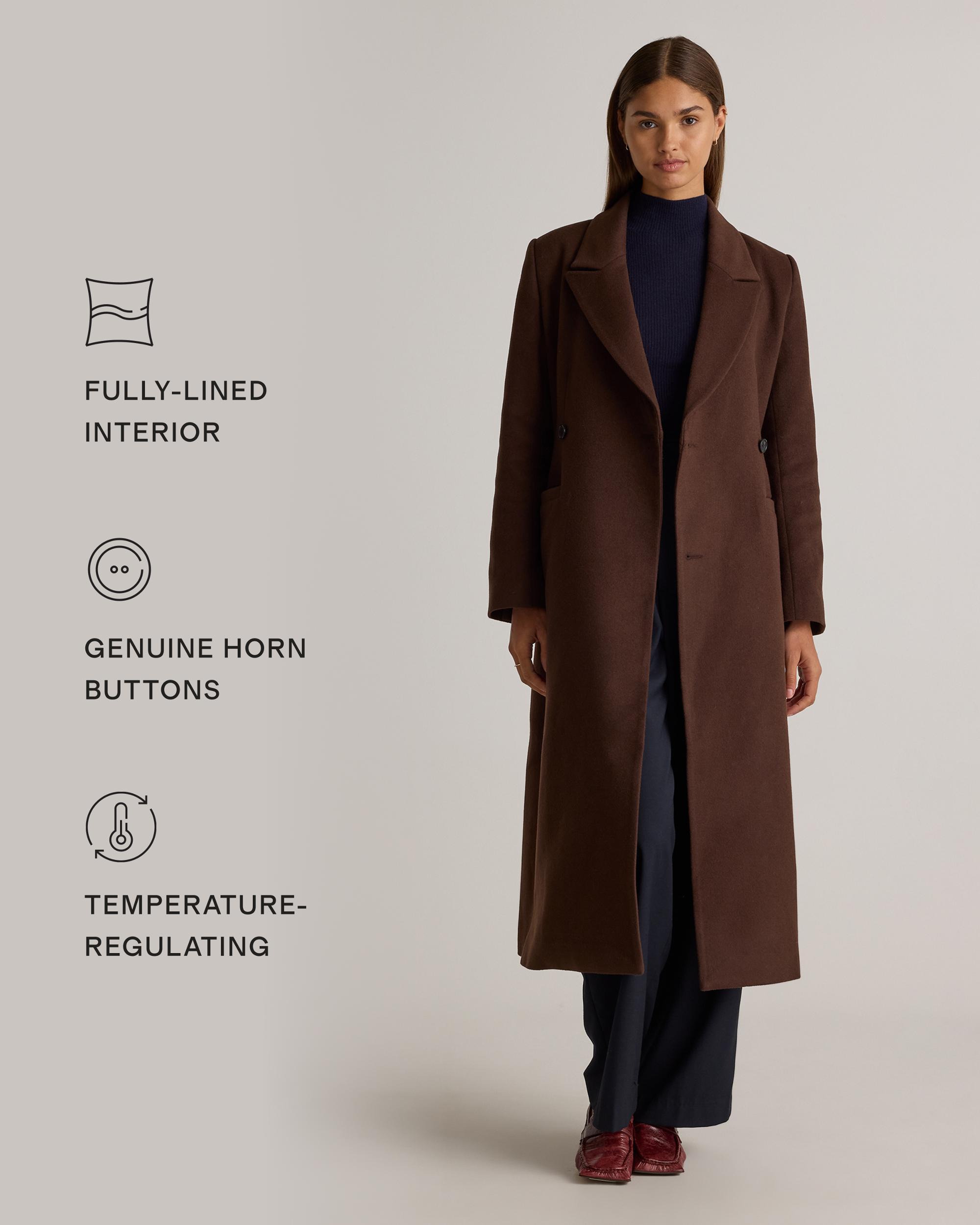 Quince | Women's Italian Wool Tailored Coat Size XL, Wool/Nylon Product Image