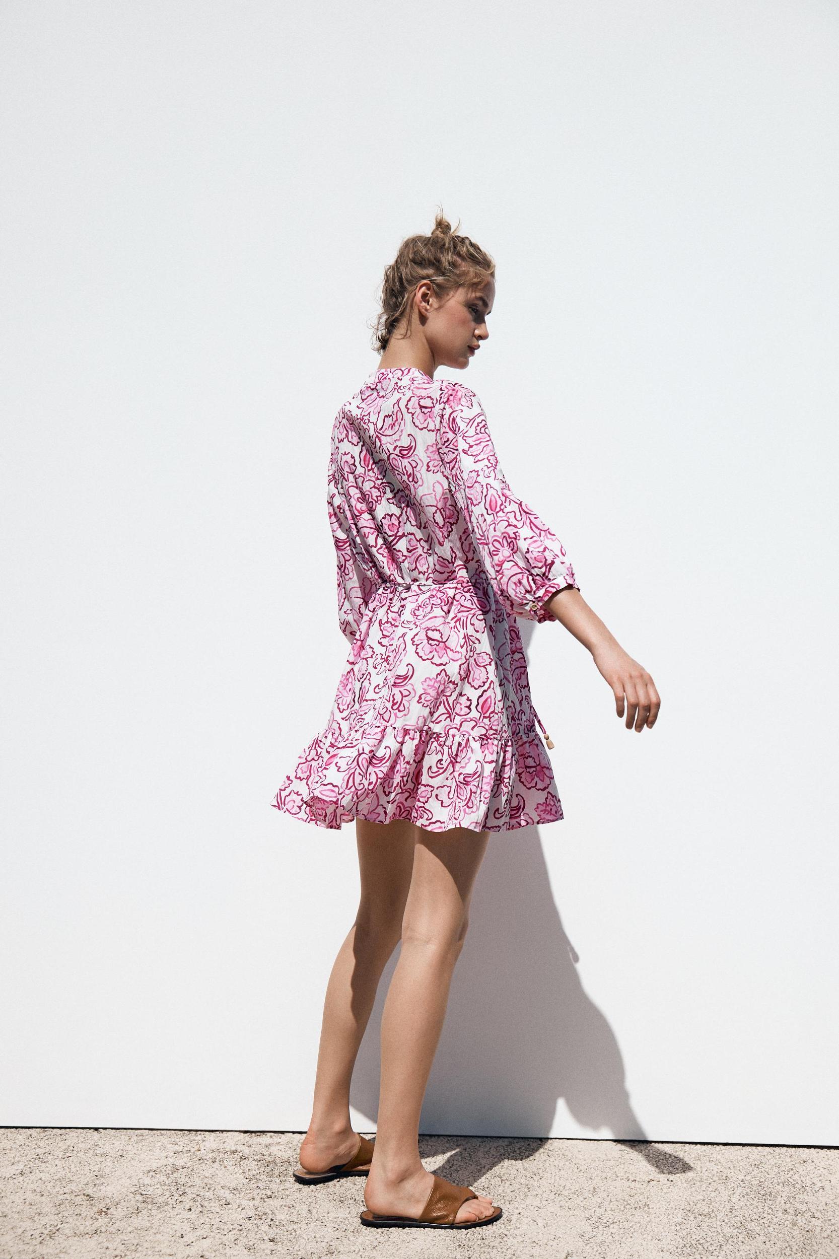 FLORAL PRINT MINI DRESS Product Image