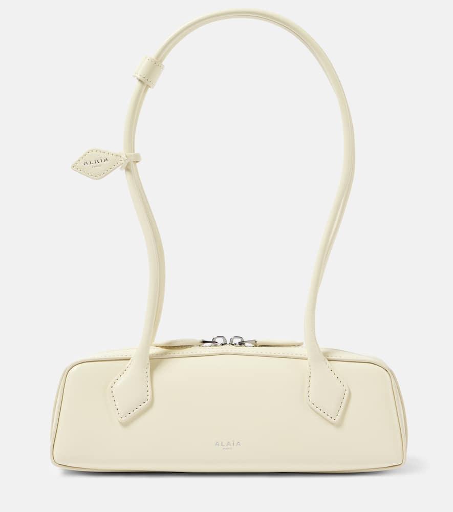 ALAÏA Alaia Ivoire Le Teckel Small Leather Shoulder Bag In Jaune Clair Product Image