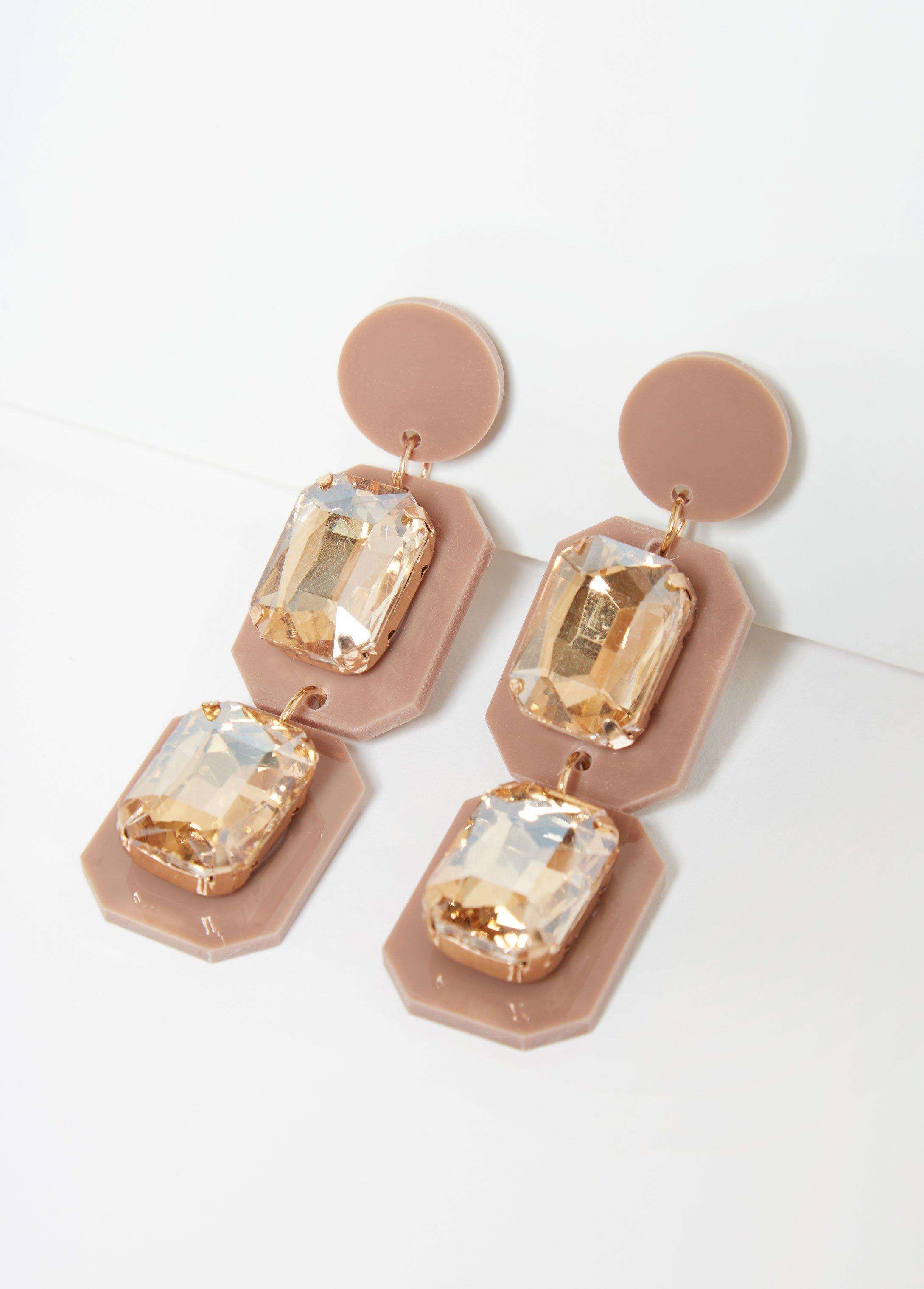 Layered Crystal Earrings Product Image