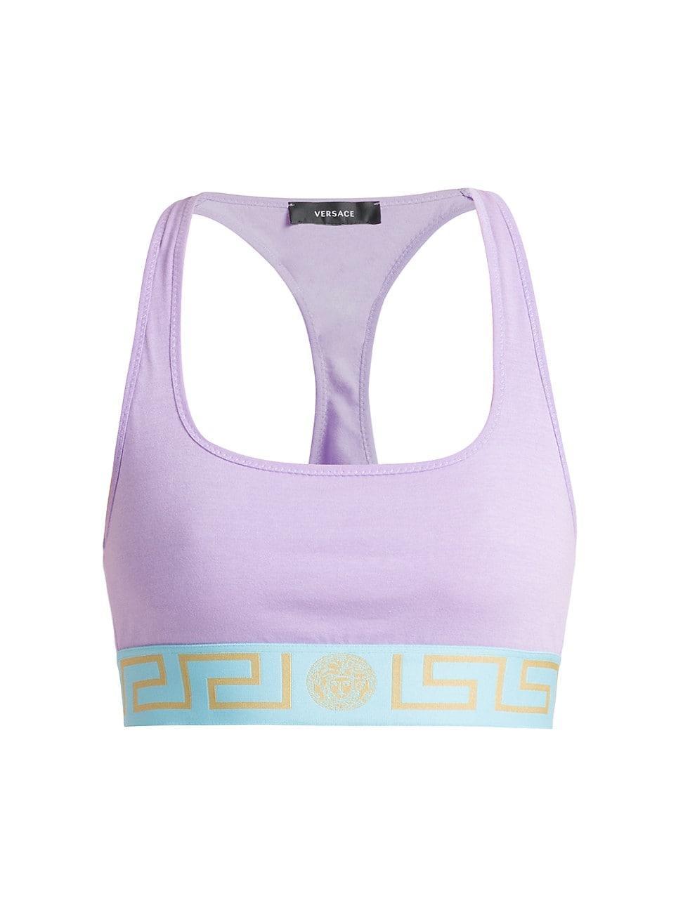 Womens Greca Border Sports Bra Product Image