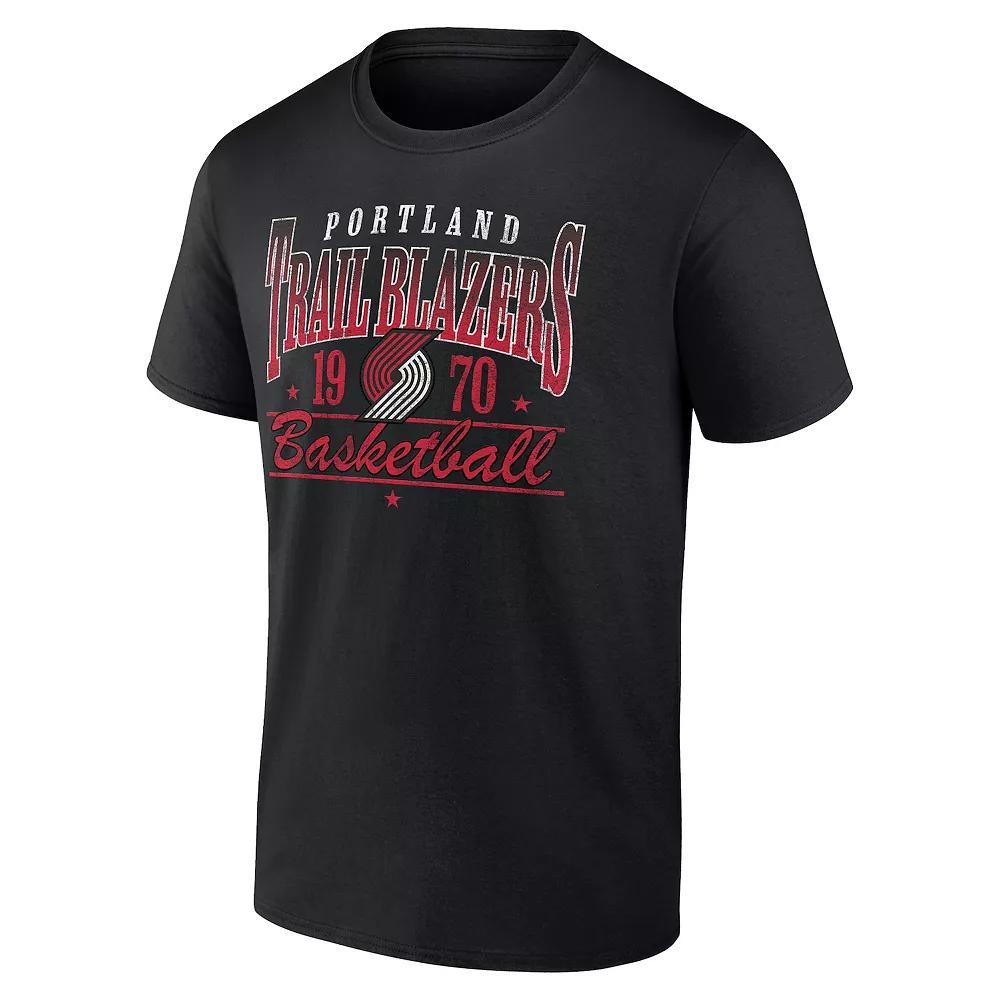 Men's NBA Portland Trail Blazers Basketball 1970 Graphic Tee, Size: XXL, Black Product Image