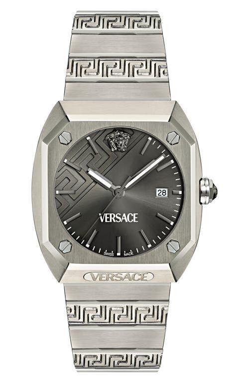 VERSACE Men's Antares Titanium Bracelet Watch/44x41.5mm In Grey Product Image