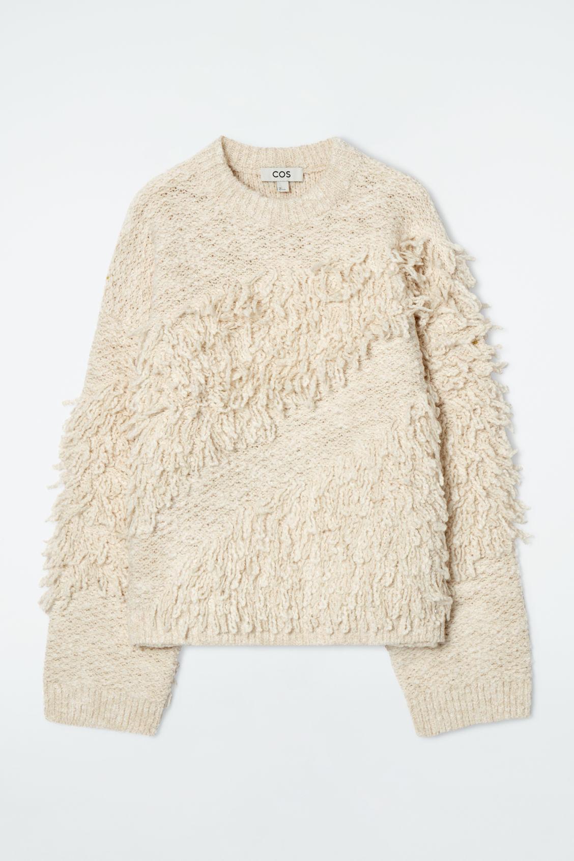 TEXTURED LOOP-KNIT WOOL SWEATER Product Image