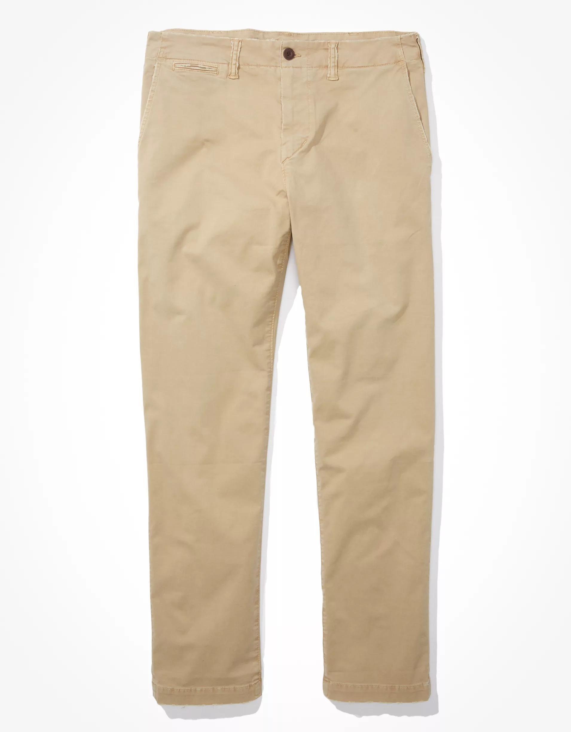 AE Flex Athletic Straight Lived-In Khaki Pant Product Image