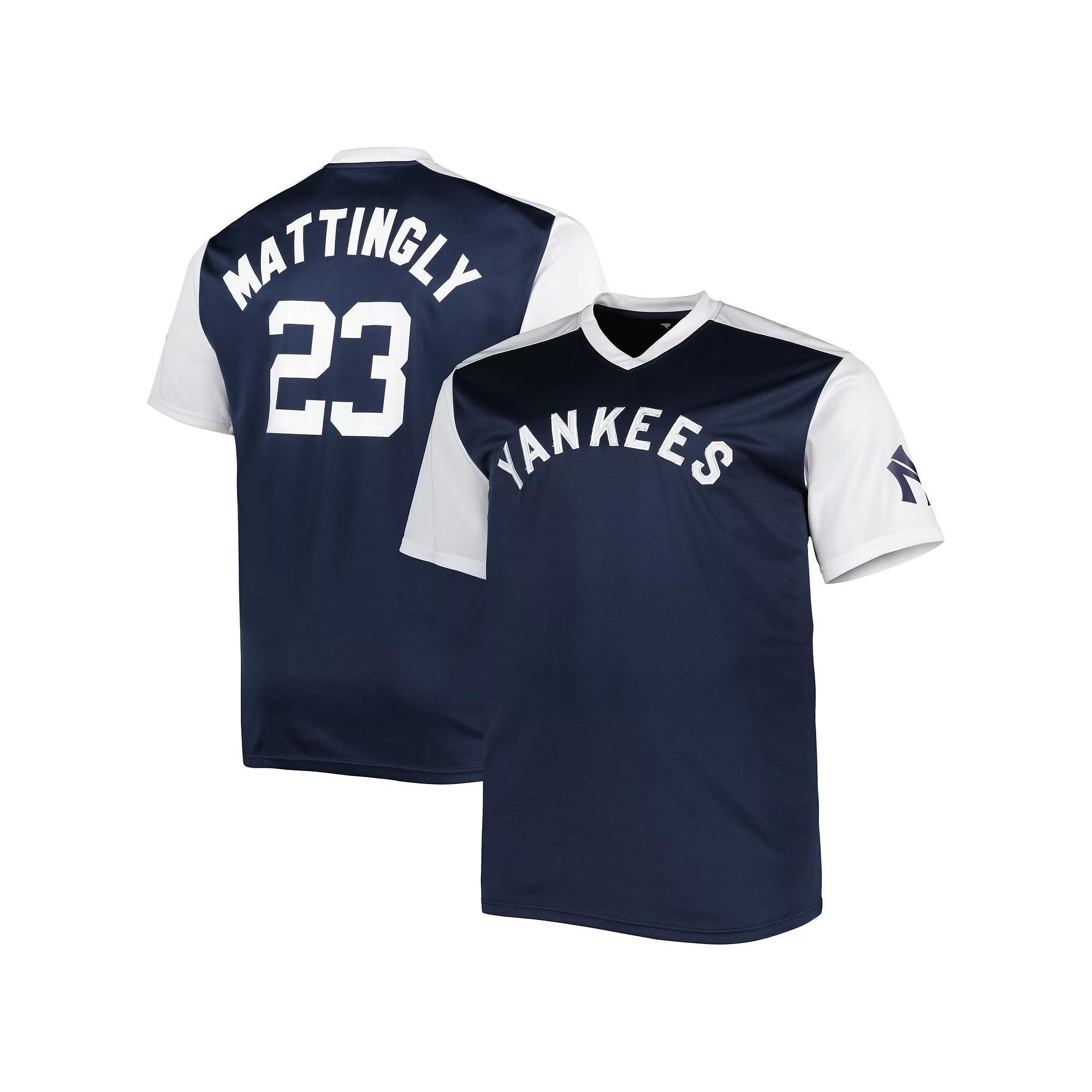 Men's Don Mattingly Navy/White New York Yankees Cooperstown Collection Replica Player Jersey, Size: 4XLT, Blue Product Image