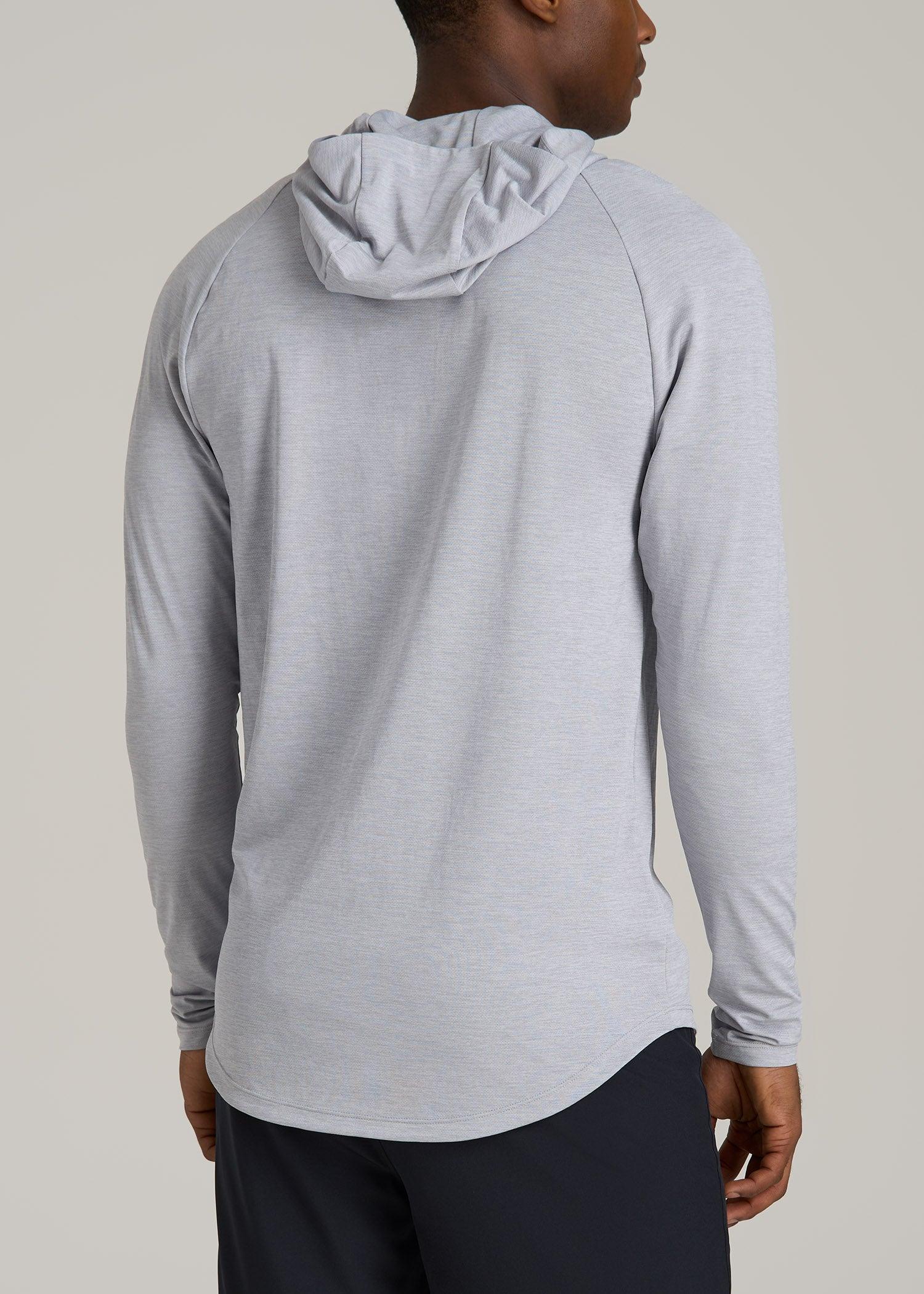 A.T. Performance Training Hoodie for Tall Men in Light Silver Male Product Image
