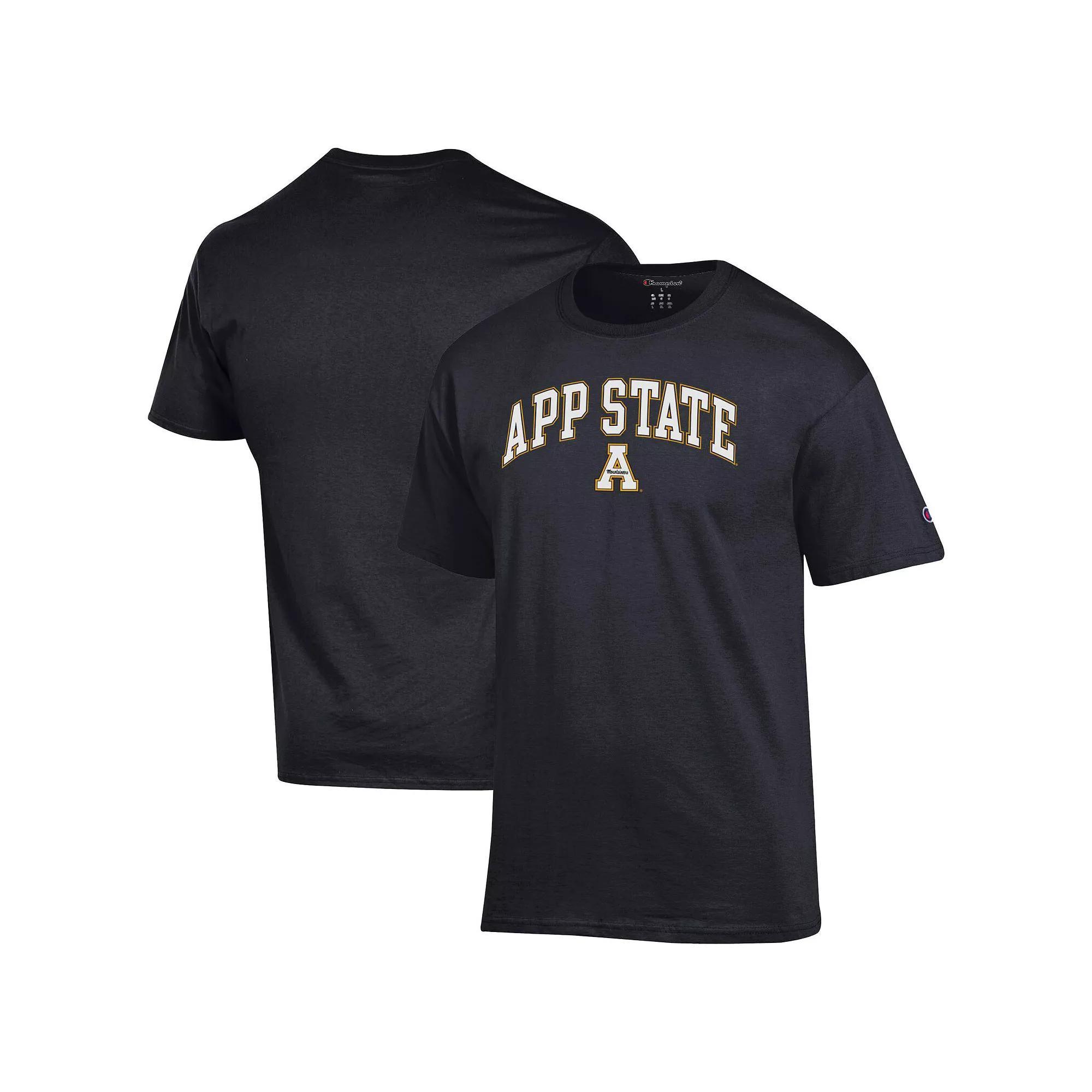 Men's Champion Black Appalachian State Mountaineers Arch Over Logo T-Shirt,  Product Image