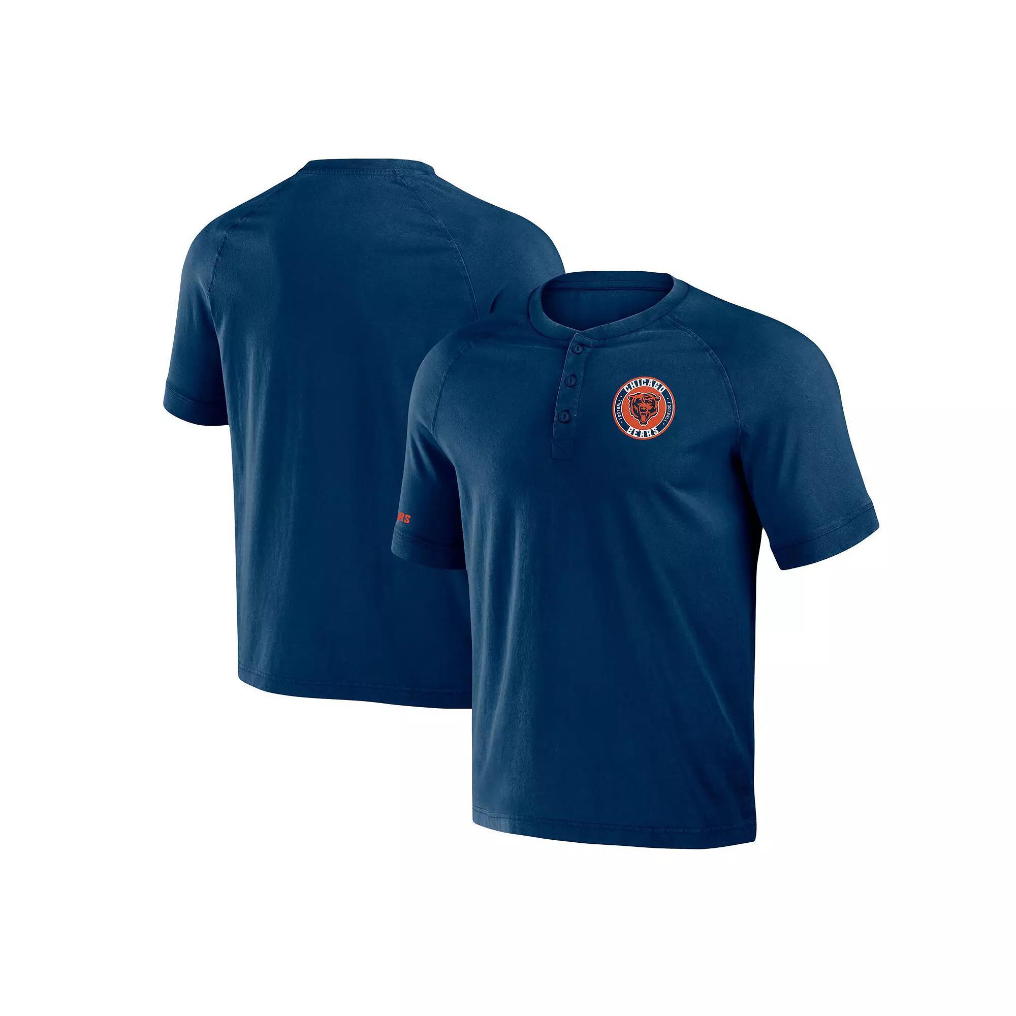 Men's NFL x Darius Rucker Collection by Fanatics Green Green Bay Packers Washed Raglan Henley T-Shirt,  Product Image