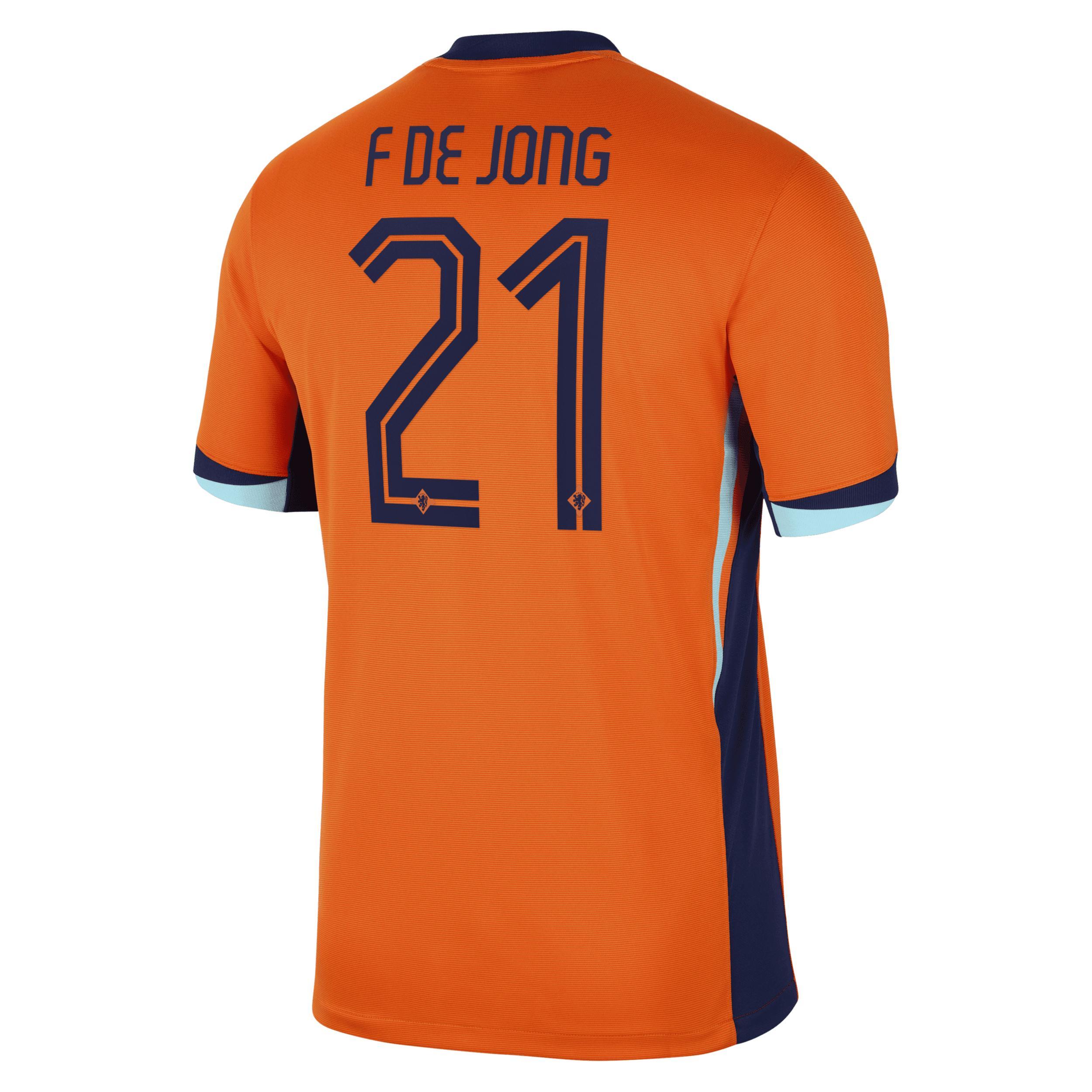 Frenkie de Jong Netherlands National Team 2024 Stadium Home Nike Men's Dri-FIT Soccer Jersey Product Image