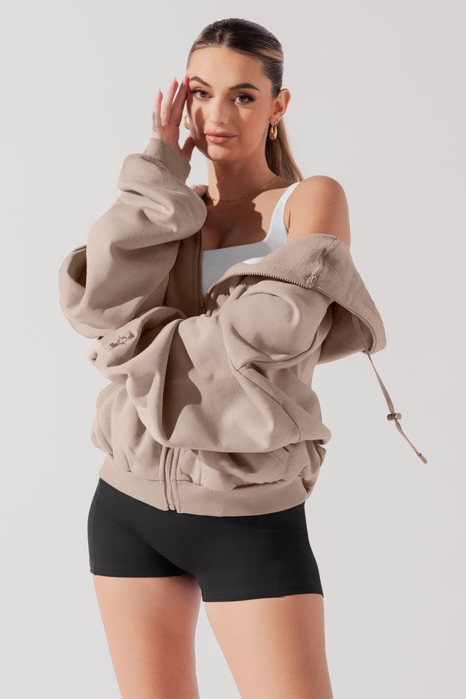 Zip Cloud Hoodie - Heather Grey Product Image