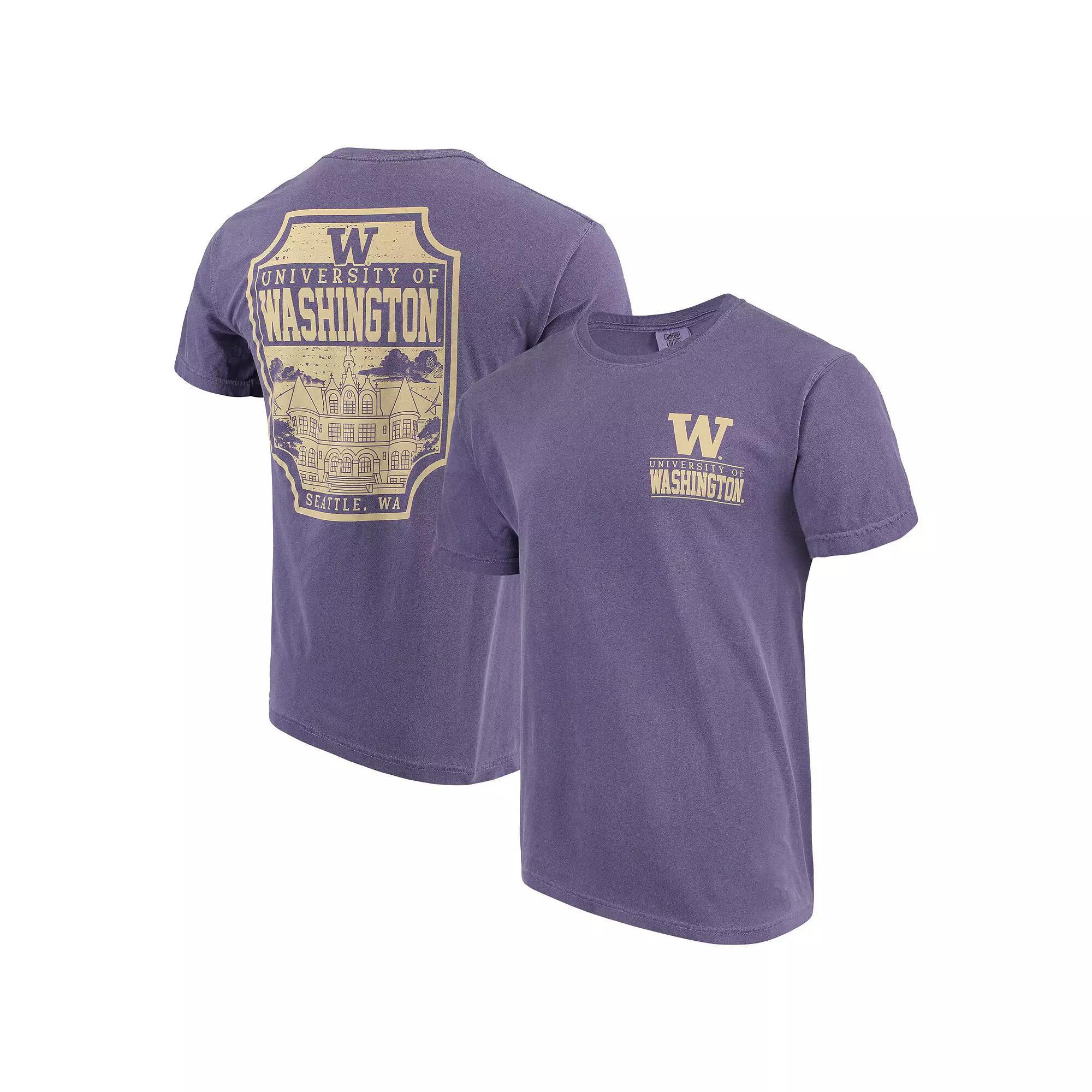 Men's Purple Washington Huskies Comfort Colors Campus Icon T-Shirt, Size: Small Product Image