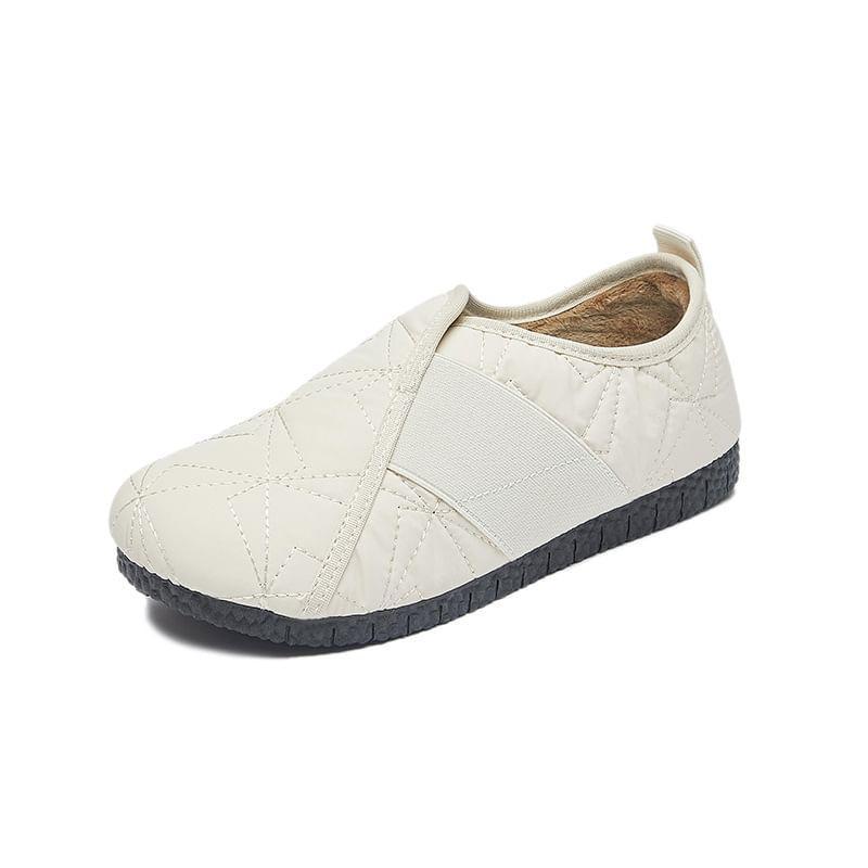 Plain Quilted Fleece-Lined Slip-Ons Product Image