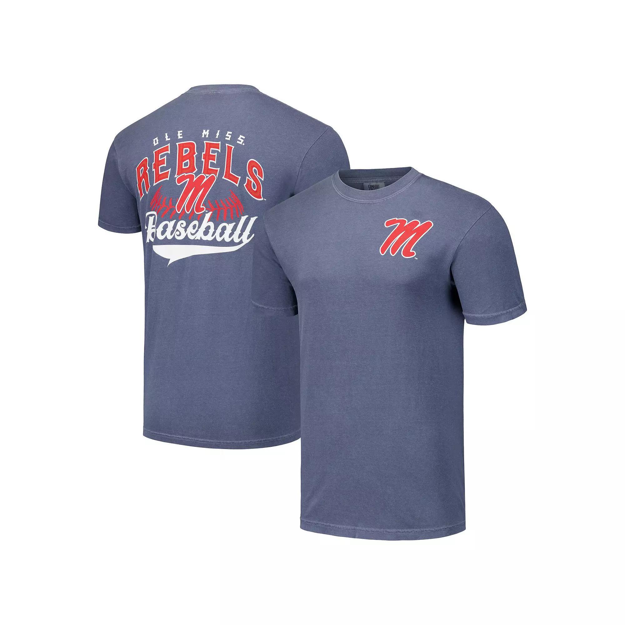 Men's Navy Ole Miss Rebels Baseball Comfort Colors T-Shirt, Size: XL, Blue Product Image