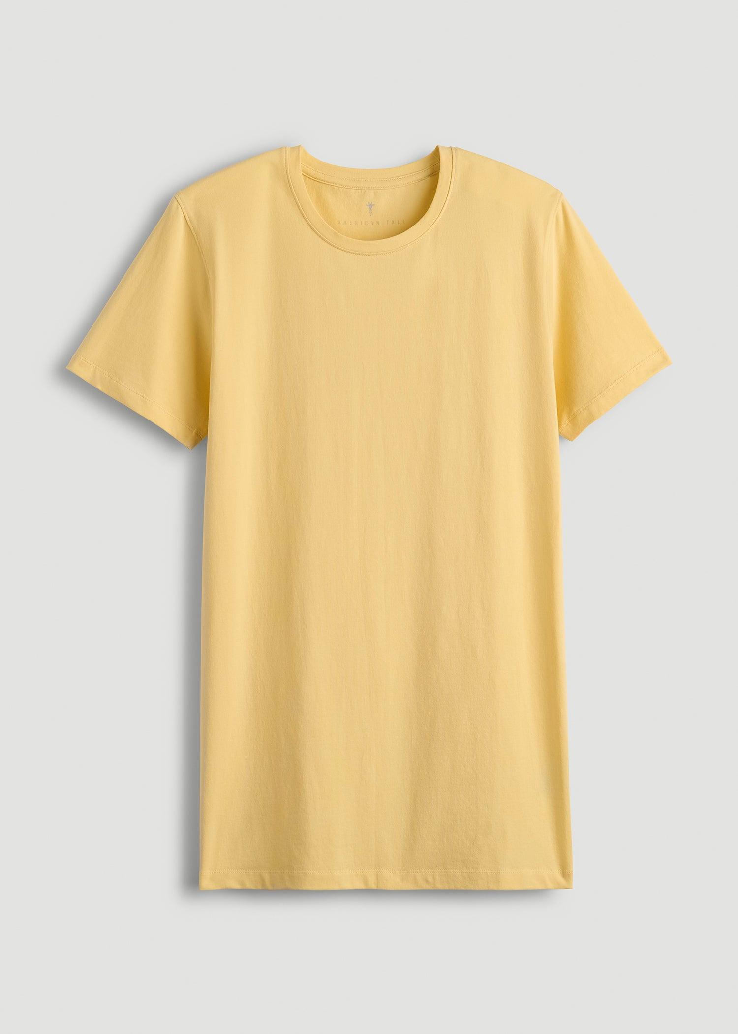 The Essential MODERN-FIT Crewneck Tee for Tall Men in Lemon Drop Male Product Image