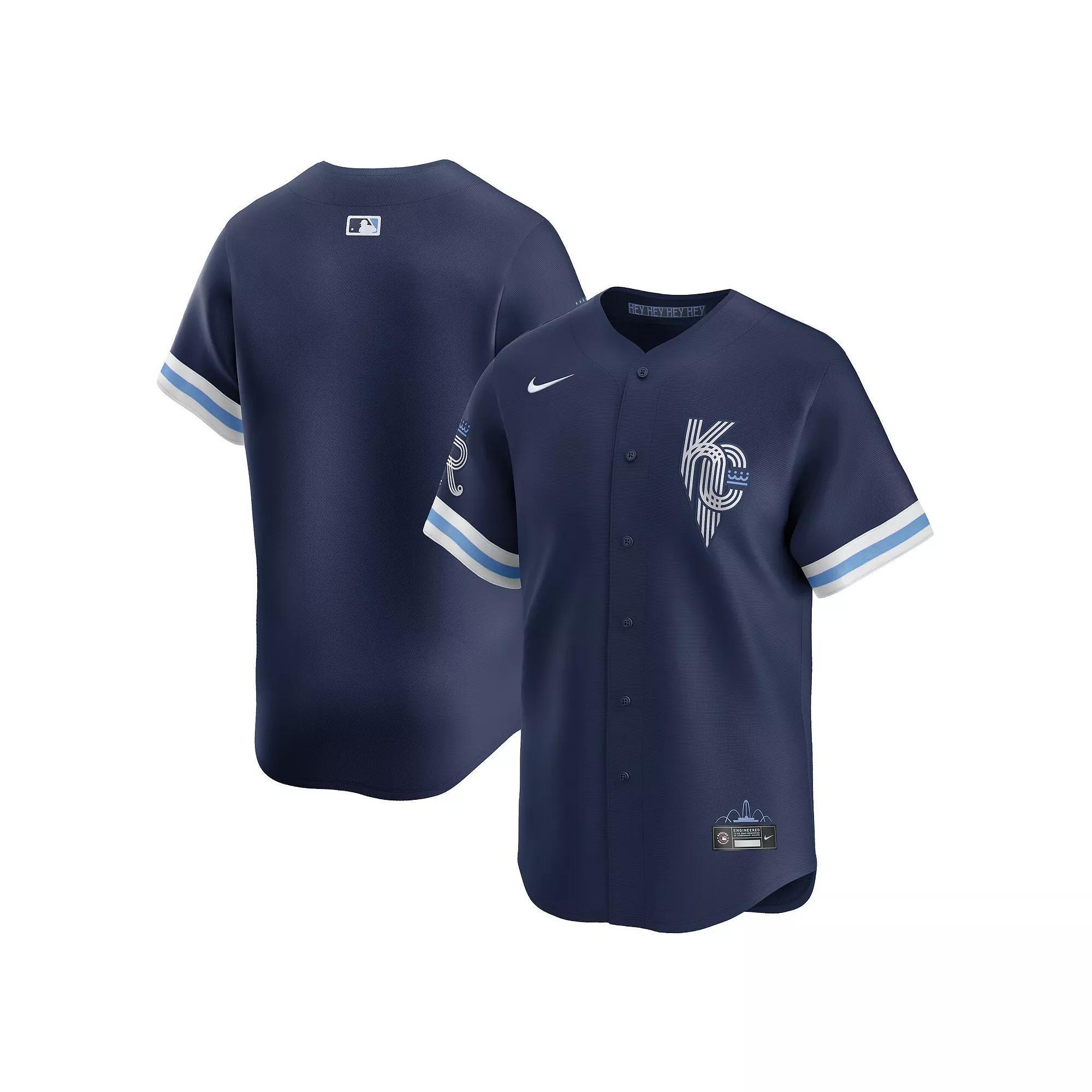 Men's Nike Navy Kansas City Royals City Connect Limited Jersey, Size: 2XL, Blue Product Image