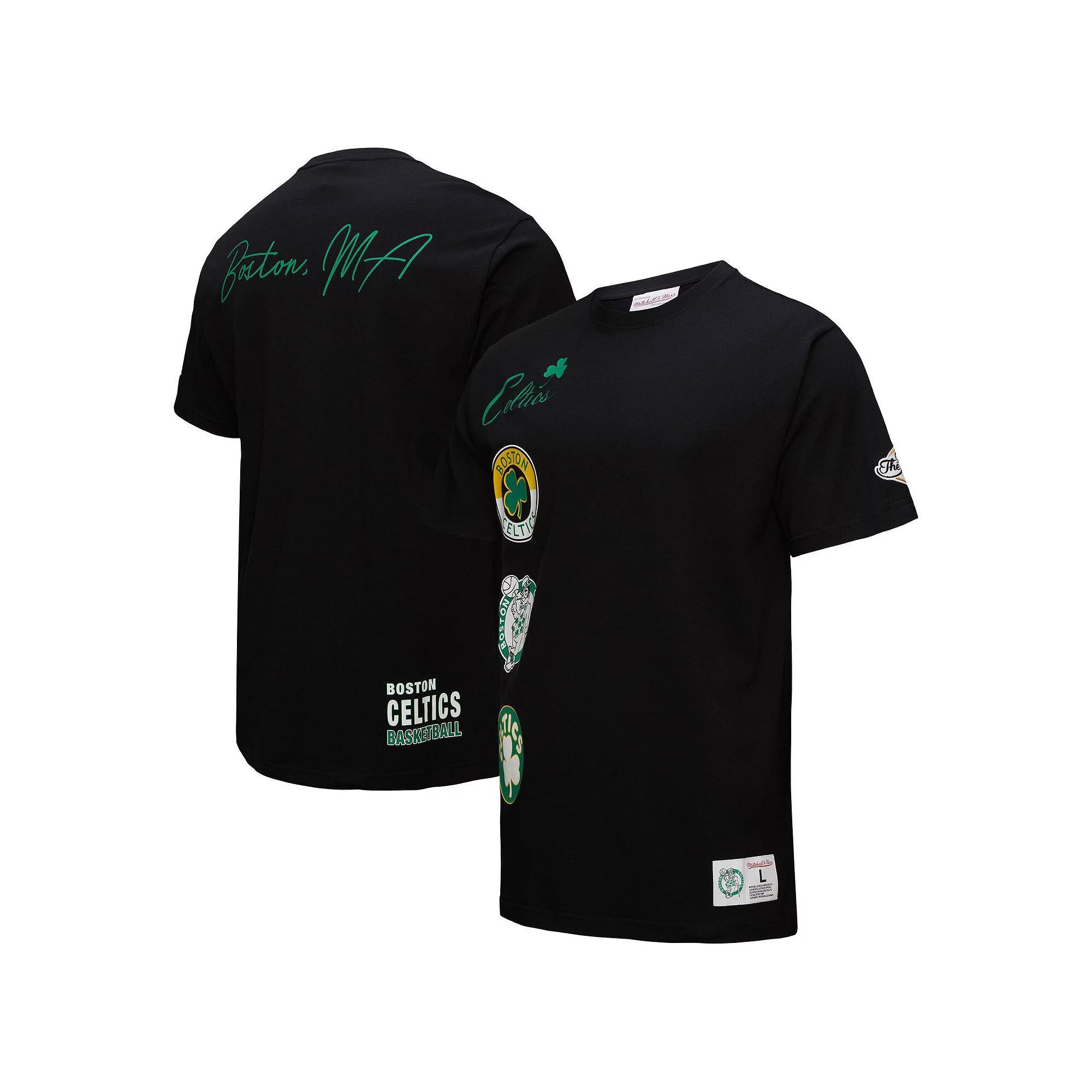Men's Black Boston Celtics Black Out Collection Vintage Premium T-Shirt,  Product Image
