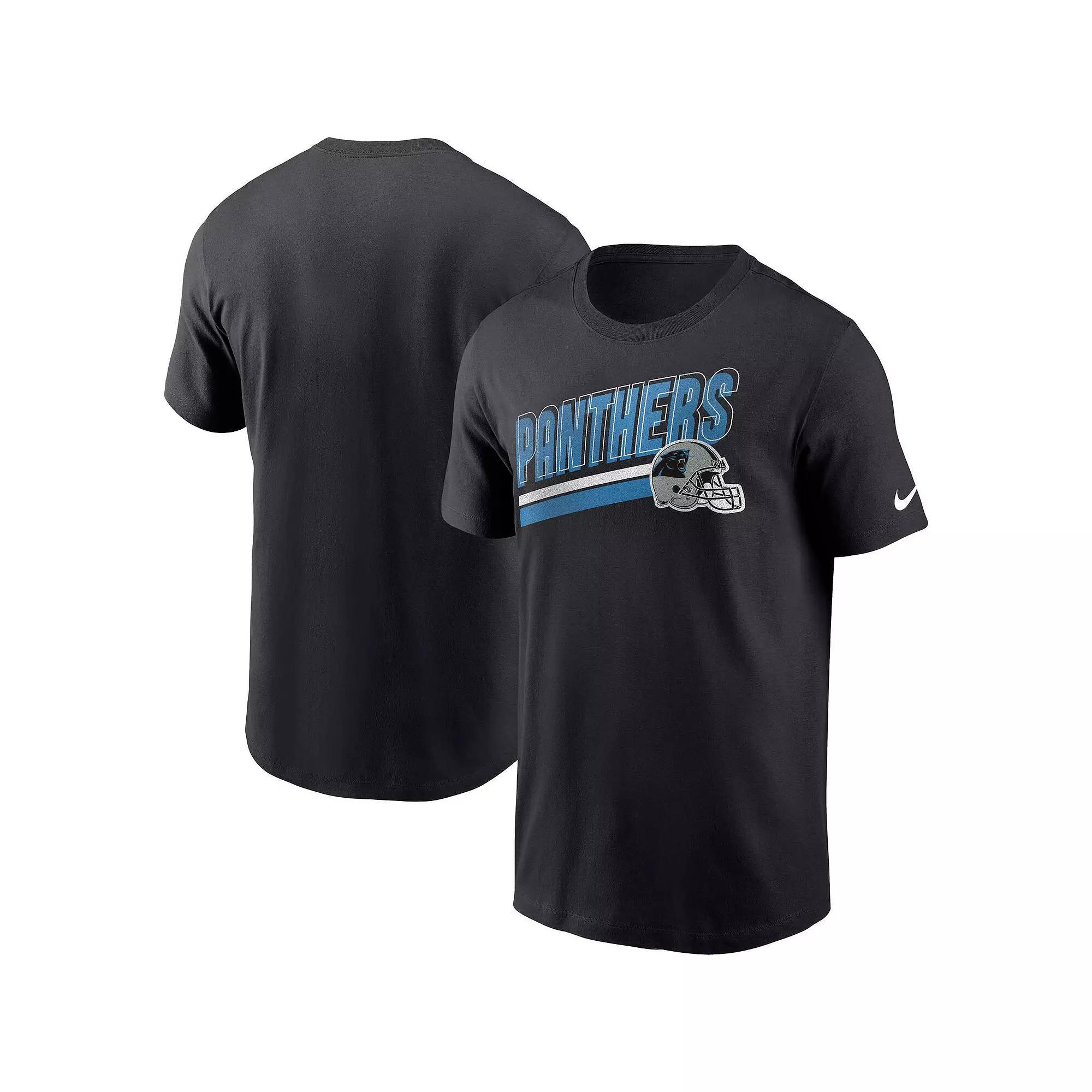 Men's Nike Black Carolina Panthers Essential Blitz Lockup T-Shirt, Size: Medium Product Image