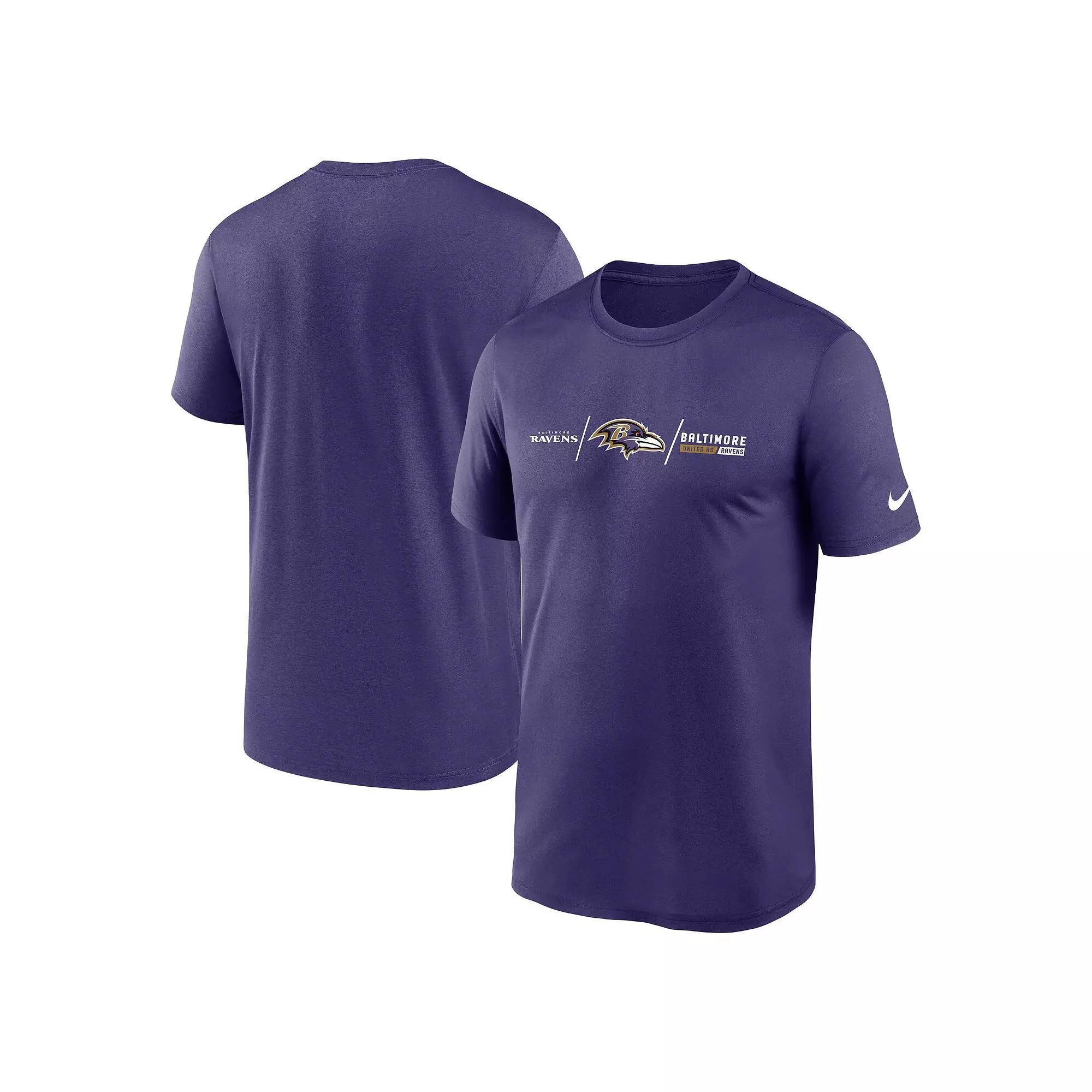 Men's Nike Purple Baltimore Ravens Horizontal Lockup Legend T-Shirt,  Product Image