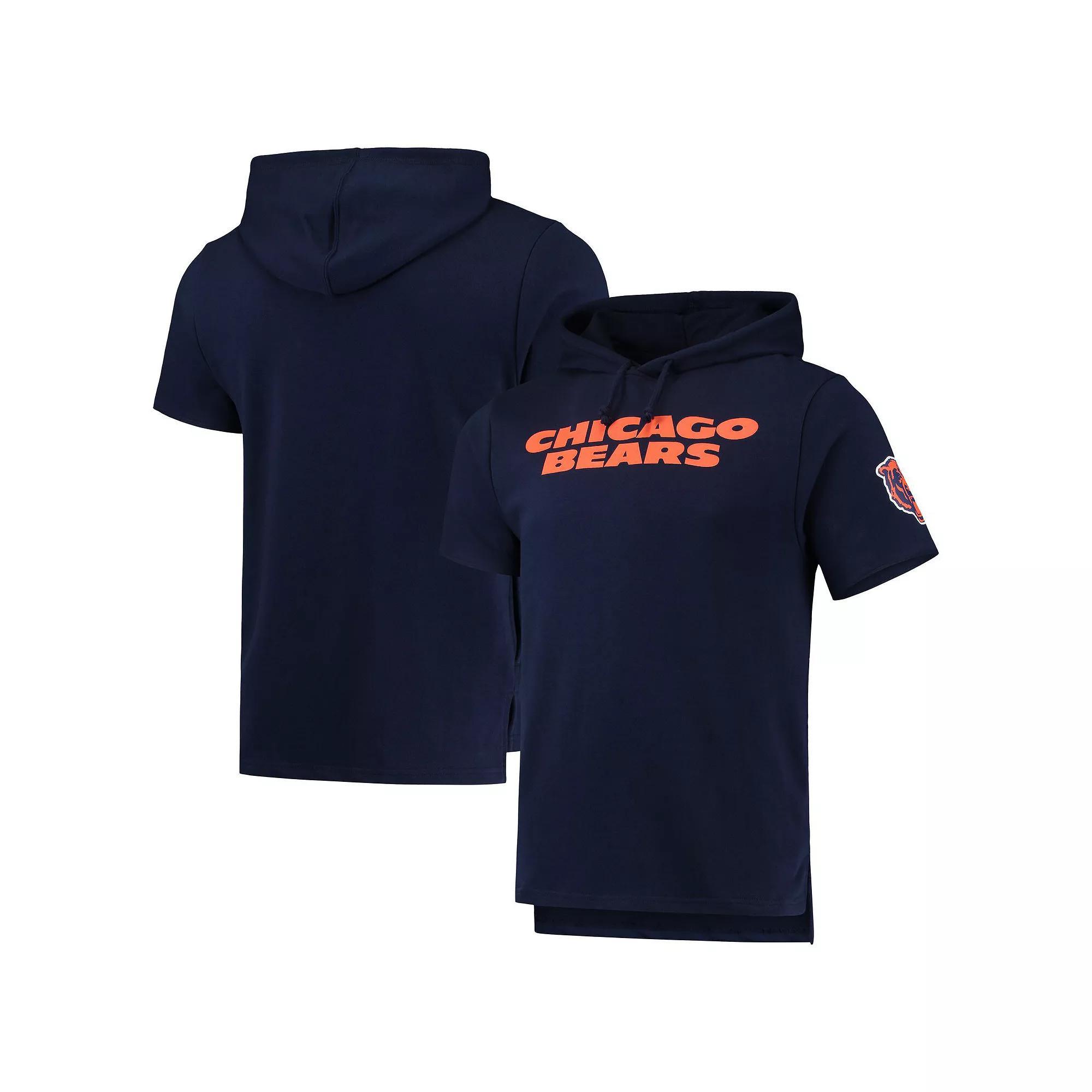 Men's Mitchell & Ness Navy Chicago Bears Game Day Hoodie T-Shirt,  Product Image