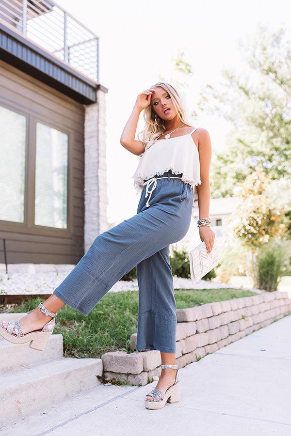 The Lachlan High Waist Pants In Slate Product Image