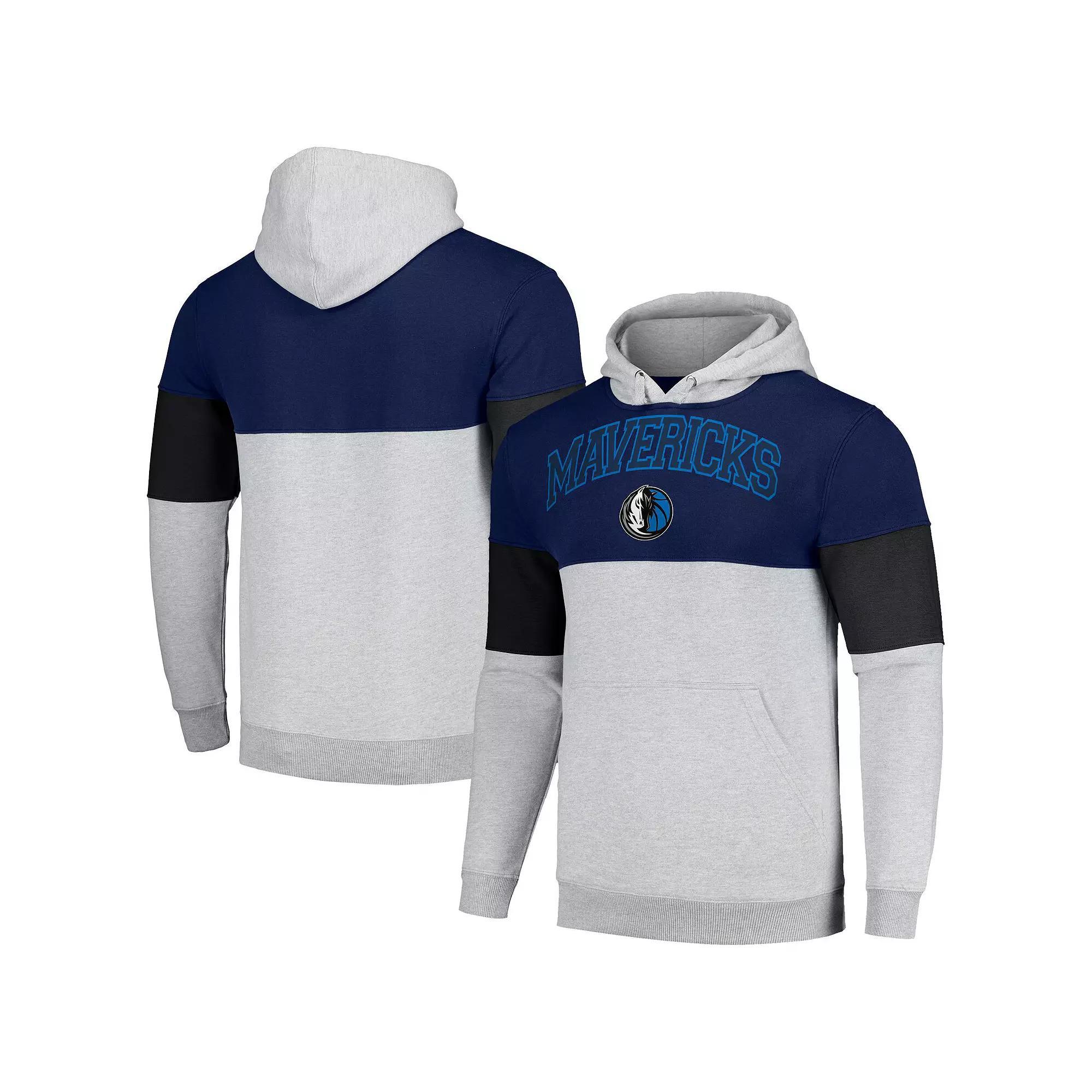 Men's Fanatics Branded Navy/Black Dallas Mavericks Big & Tall Pullover Hoodie, Size: 3XLT, Blue Product Image