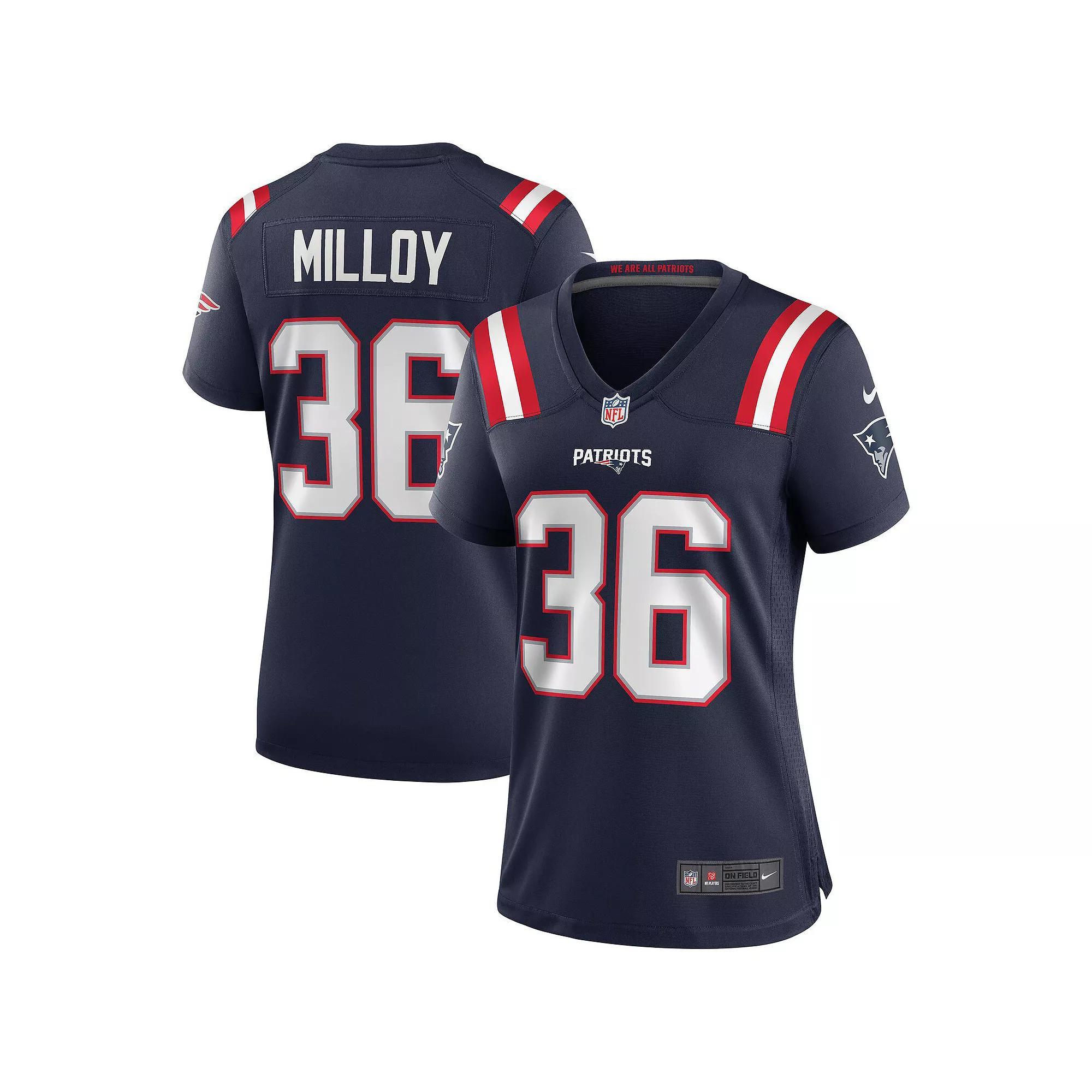 Women's Nike Lawyer Milloy Navy New England Patriots Game Retired Player Jersey, Size: 2XL, Blue Product Image