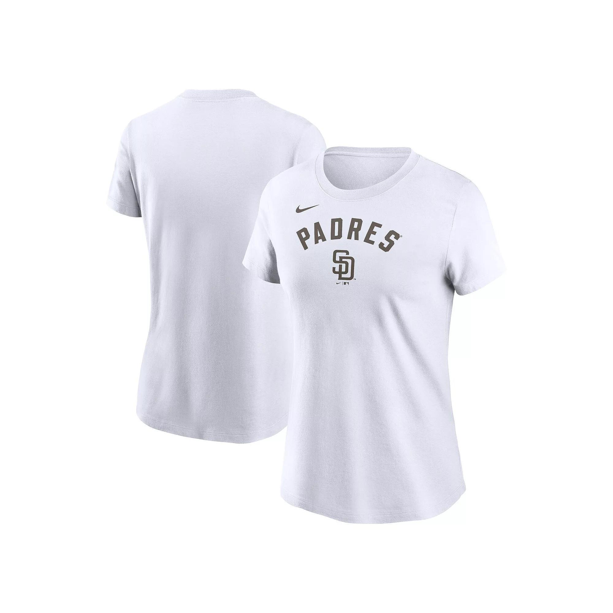 Women's Nike White San Diego Padres Team Arch T-Shirt,  Product Image