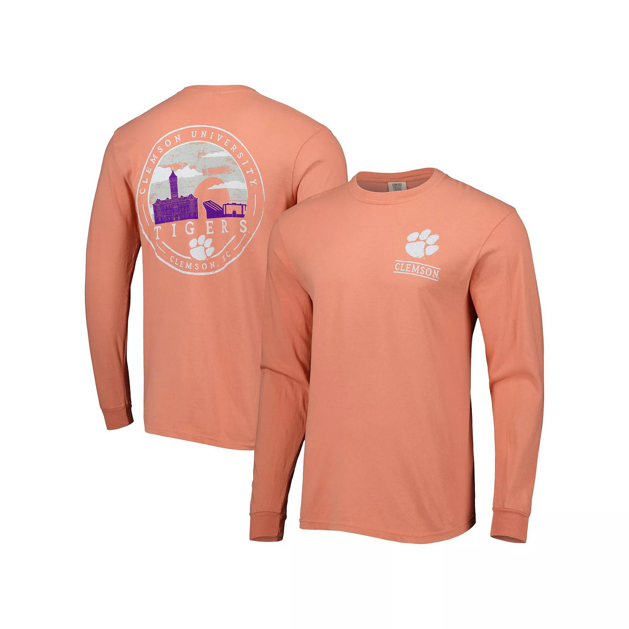 Men's Orange Clemson Tigers Circle Campus Scene Long Sleeve T-Shirt,  Product Image