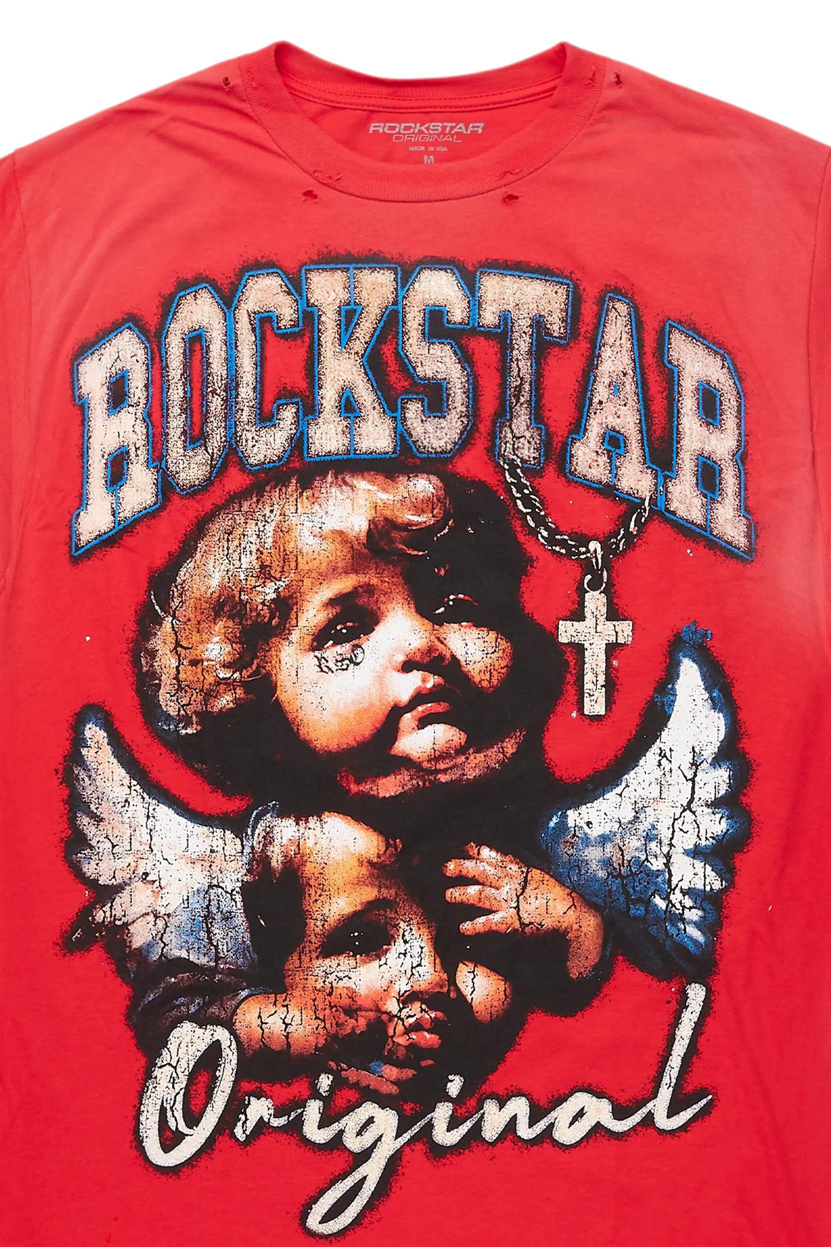 Jovala Red Oversized T-Shirt Female Product Image