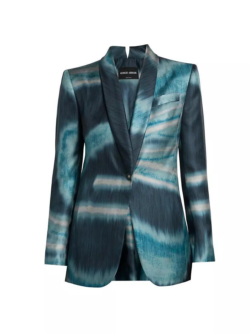 Tie-Dye Silk Blazer Product Image