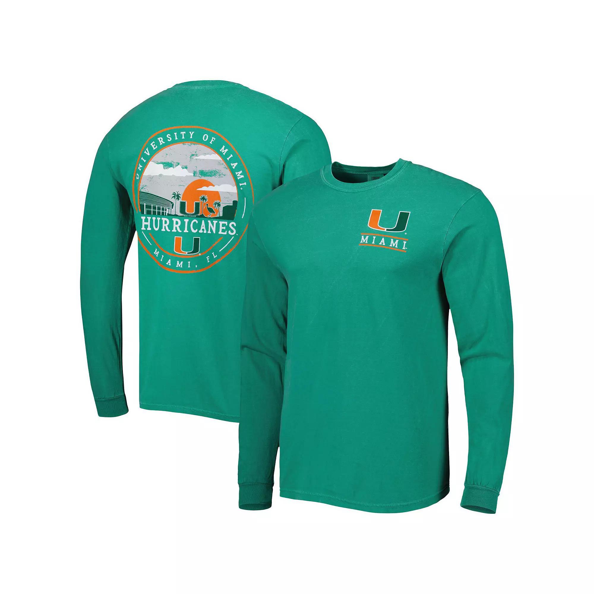 Mens Miami Hurricanes Circle Campus Scene Long Sleeve T-Shirt Product Image