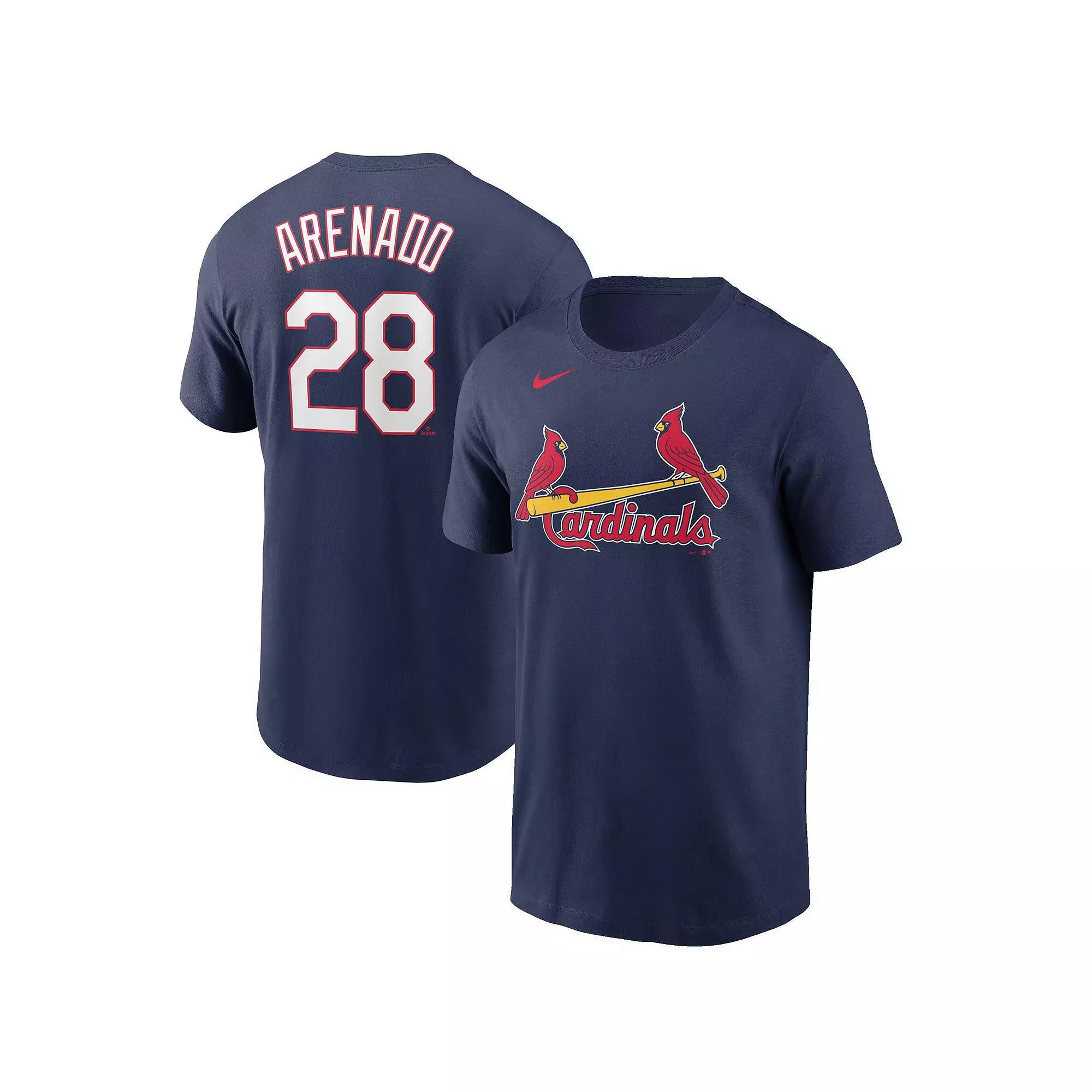 Men's Nike Nolan Arenado Navy St. Louis Cardinals Name & Number T-Shirt, Size: Large, Blue Product Image