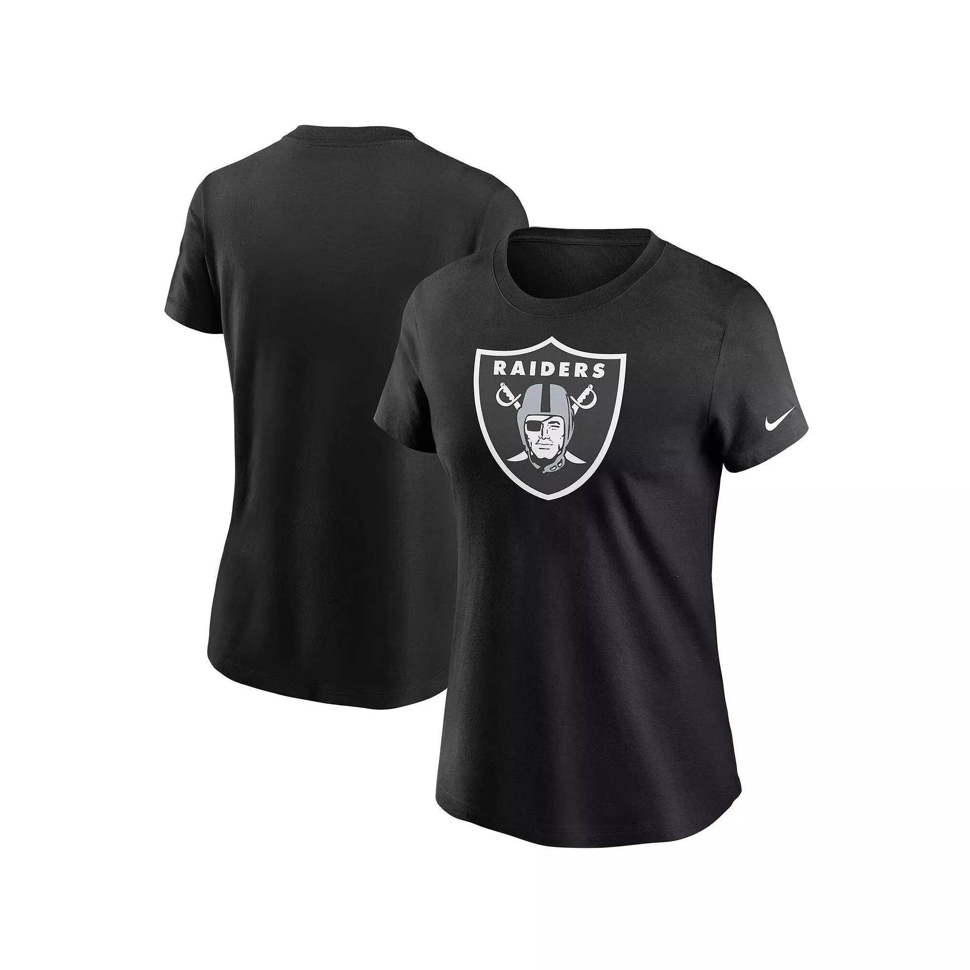 Women's Nike Black Las Vegas Raiders Logo Essential T-Shirt, Size: Large, Lvr Black Product Image