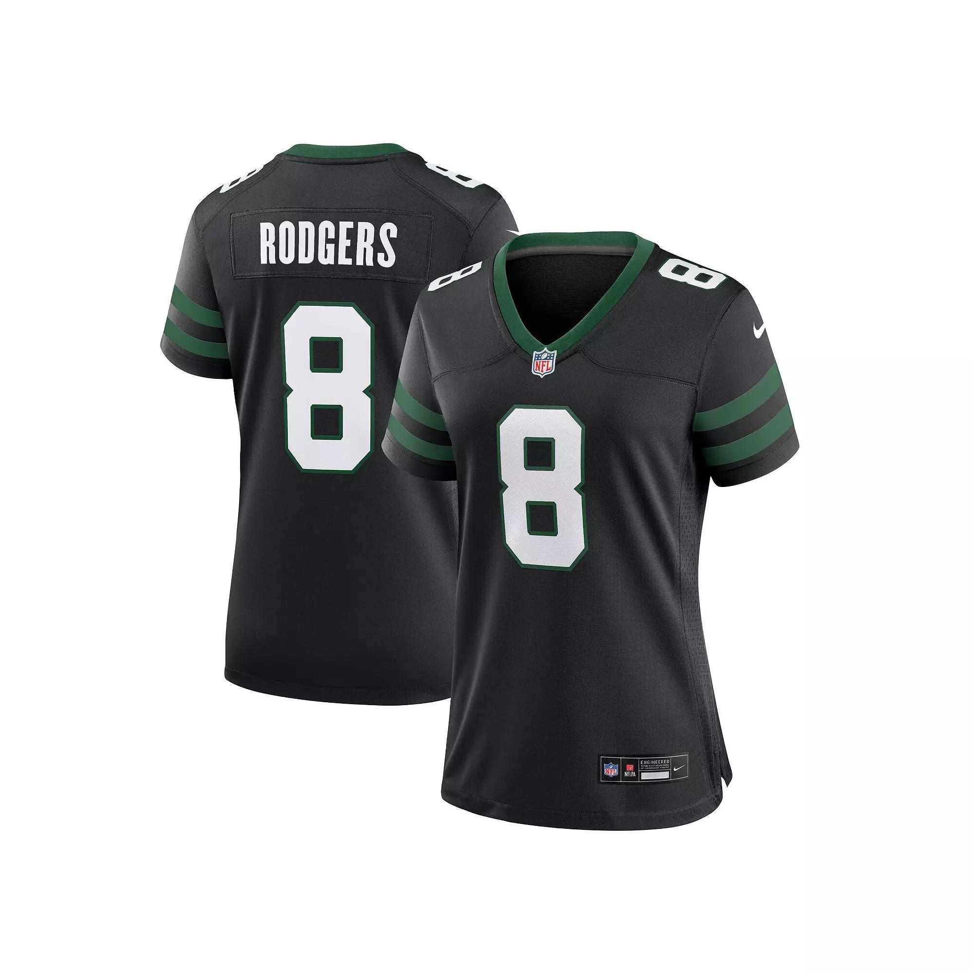 Women's Nike Aaron Rodgers Legacy Black New York Jets Alternate Game Jersey, Size: XL Product Image