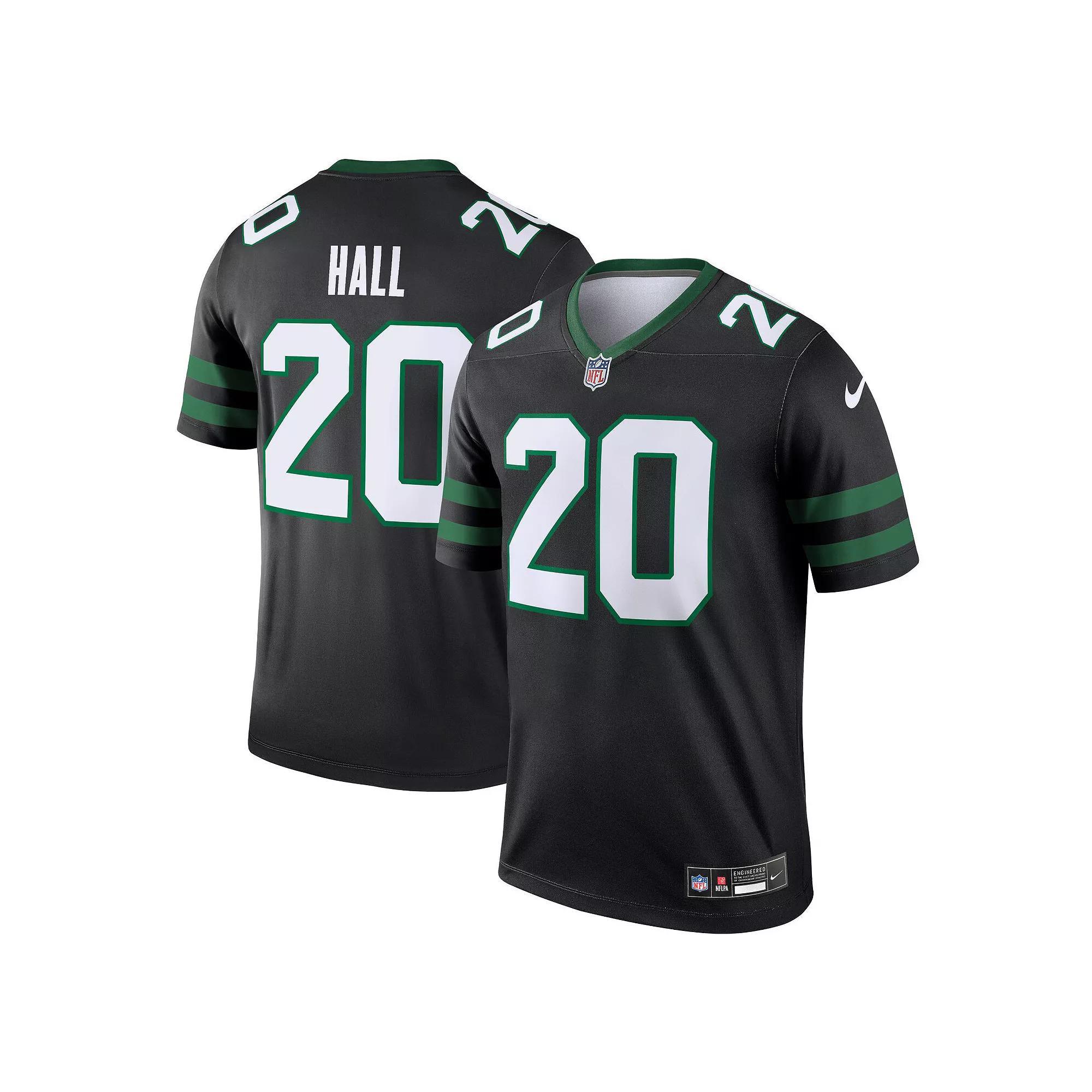 Men's Nike Breece Hall Legacy Black New York Jets Alternate Legend Jersey,  Product Image